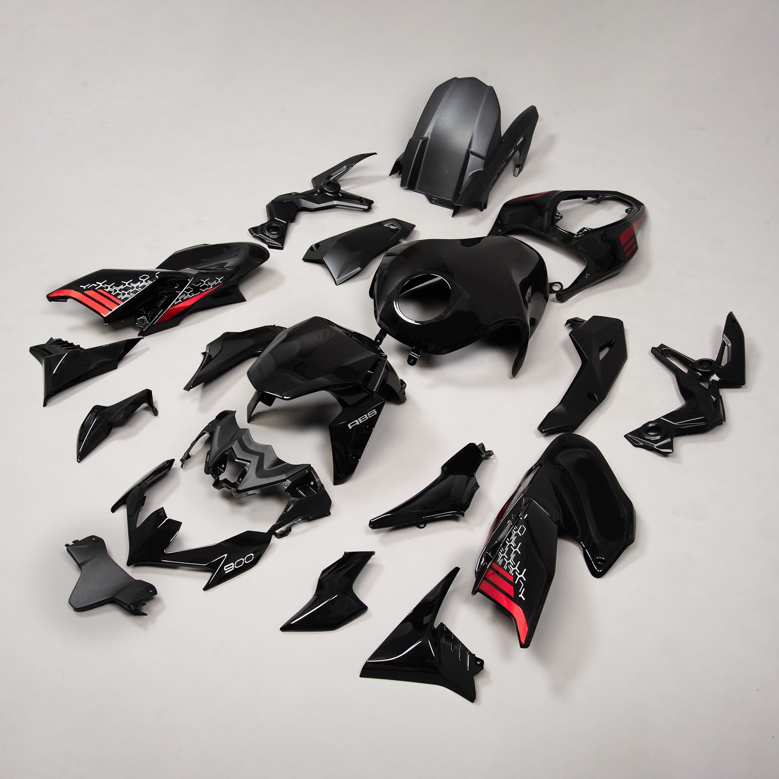 Amotopart 2020-2024 kit kiwasaki z900 rosso nero