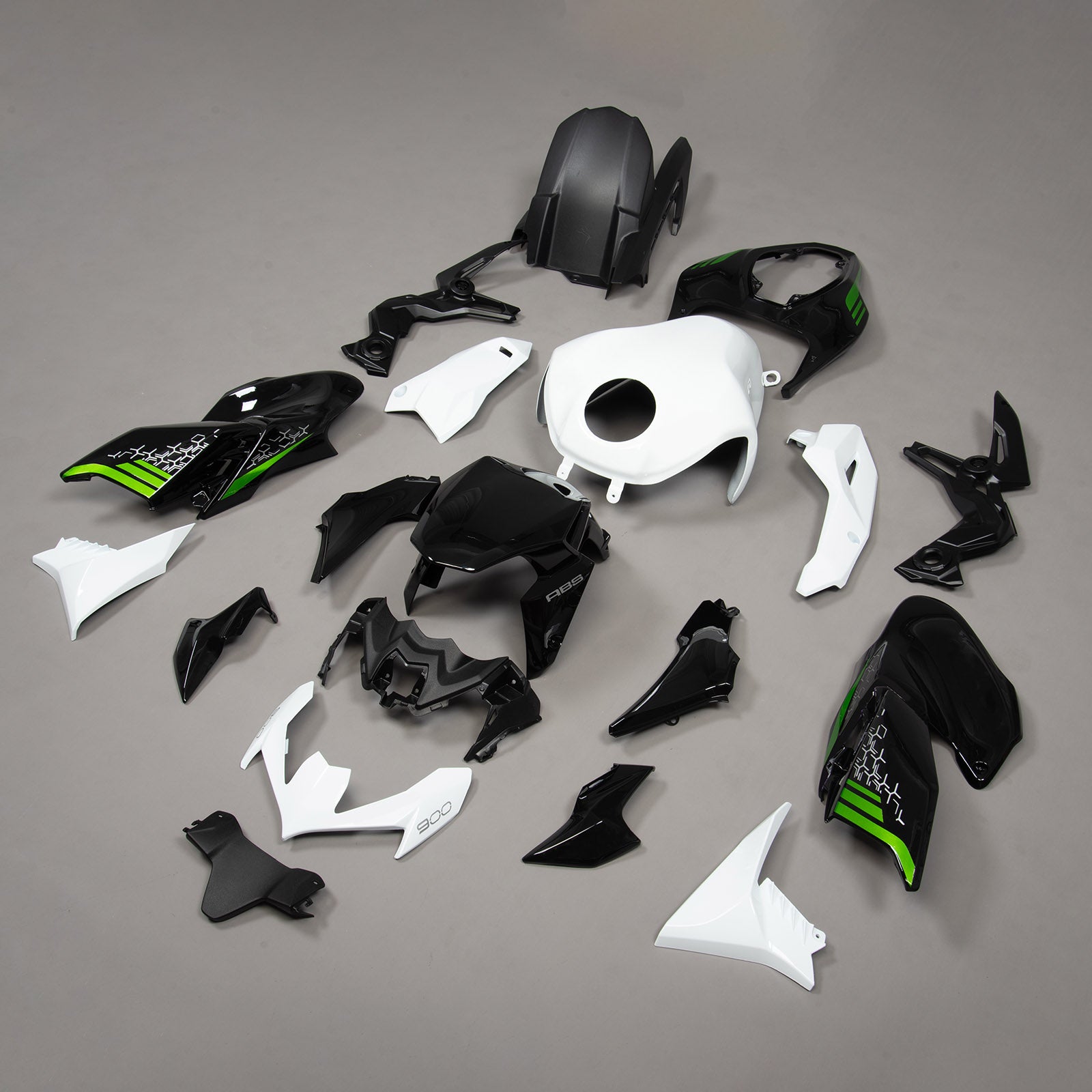 Amotopart 2020-2024 Kawasaki Z900 White Black Fairing Kit