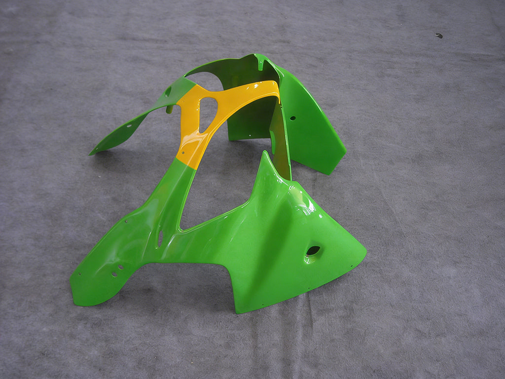 Amotopart Kawasaki 2000-2002 ZX6R 636 & 2005-2008 ZZR600 Green Fairing Kit