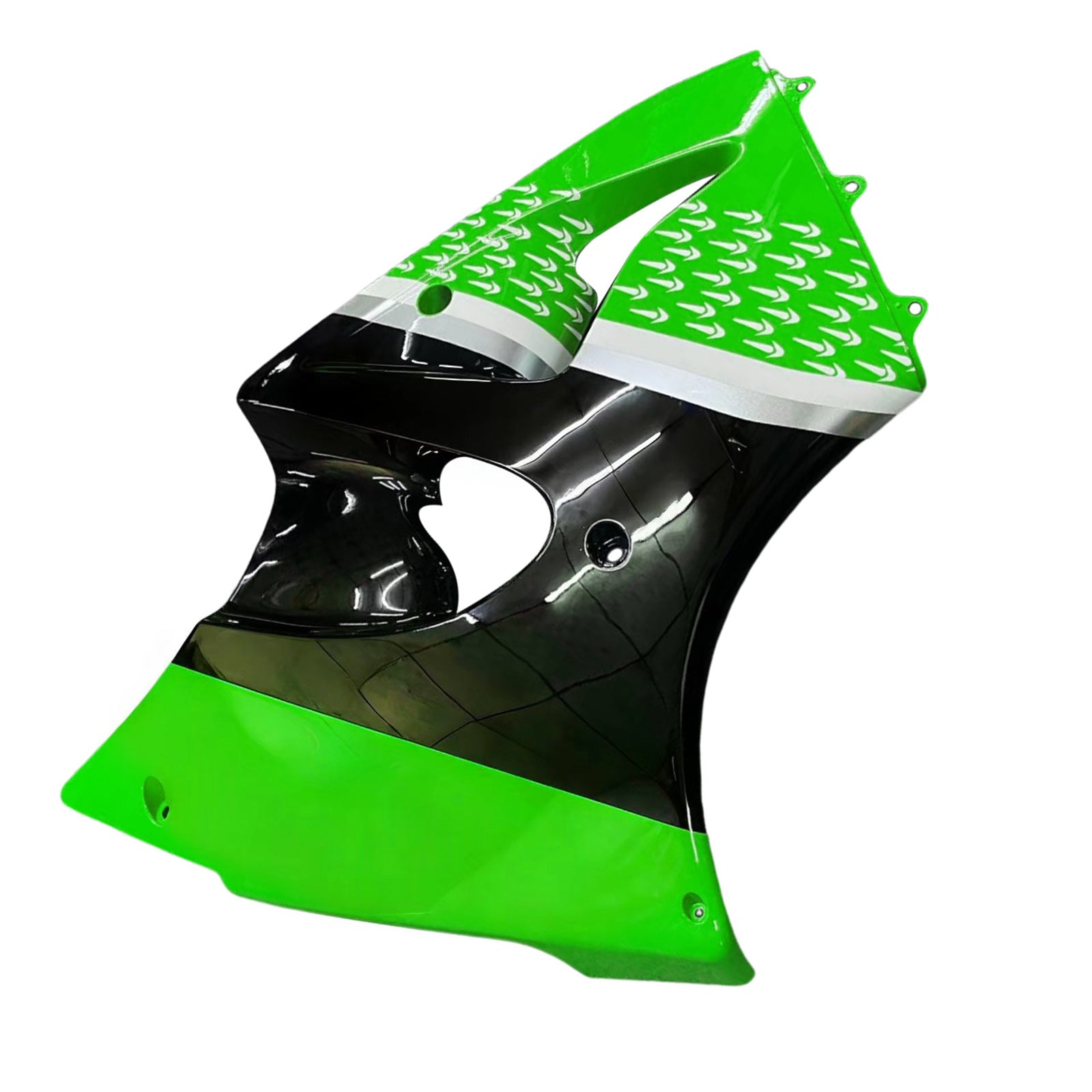 Amotopart 2000-2002 Kawasaki ZX6R 636 2005-2008 Kawasaki ZZR600 Kit de carénage vert noir