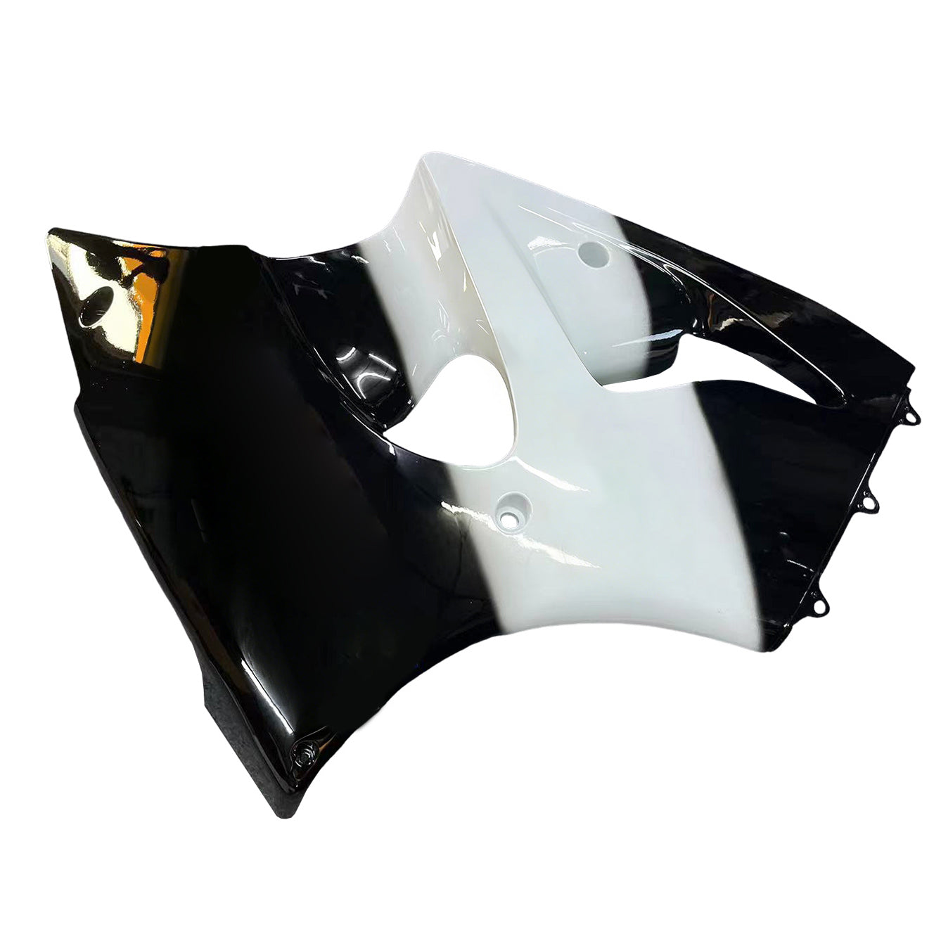 Amotopart Kawasaki 2000-2002 Zx6R 636/ZZR600 2005-2008 フェアリング ブラック&ホワイト キット