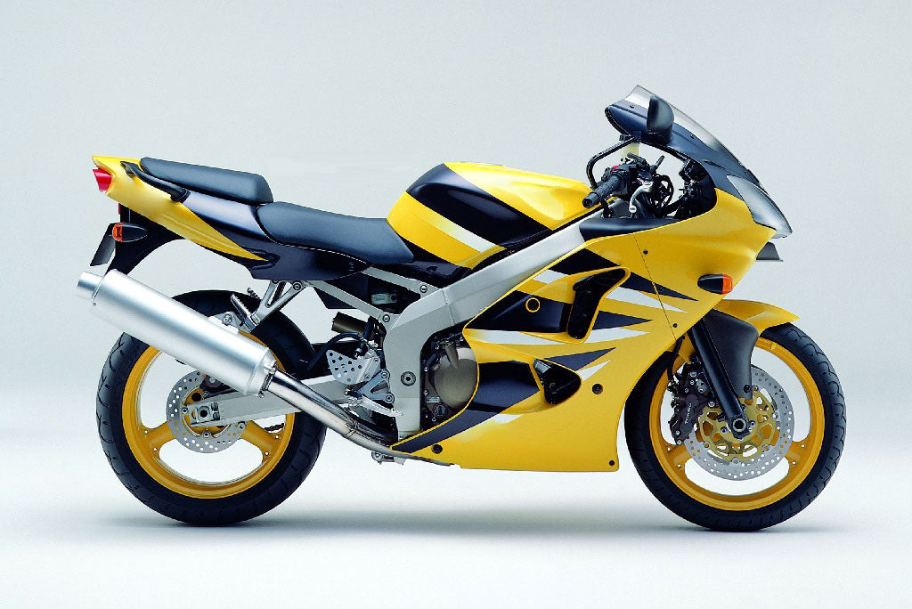 Amotopart 2000-2002 Kawasaki ZX6R 636 2005-2008 Kawasaki ZZR600 Yellow Black Fairing Kit