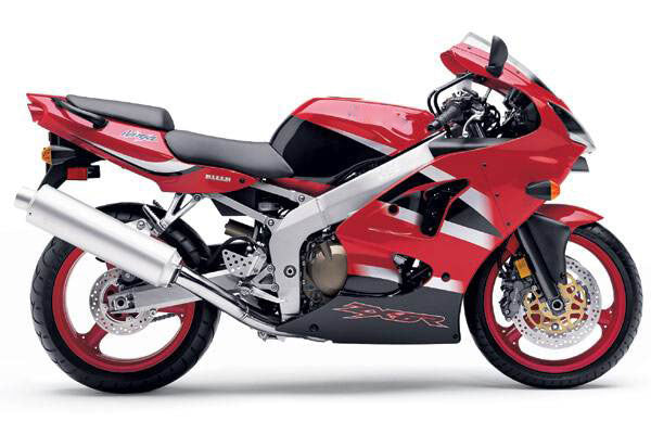 Amotopart 2000-2002 Kawasaki ZX6R 636 2005-2008 Kawasaki ZZR600 Red White Fairing Kit