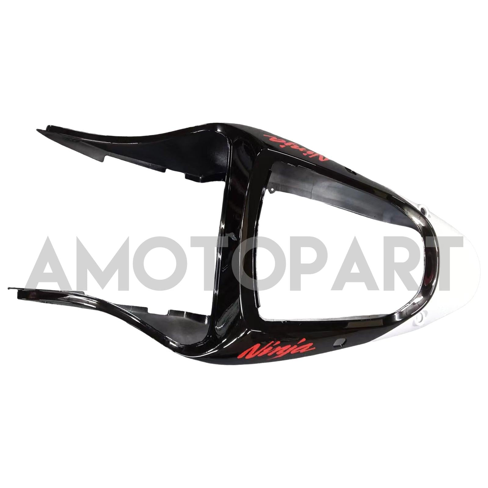 Amotopart Kawasaki 2000-2002 Zx6R 636/ZZR600 2005-2008 Fairing White Black Kit