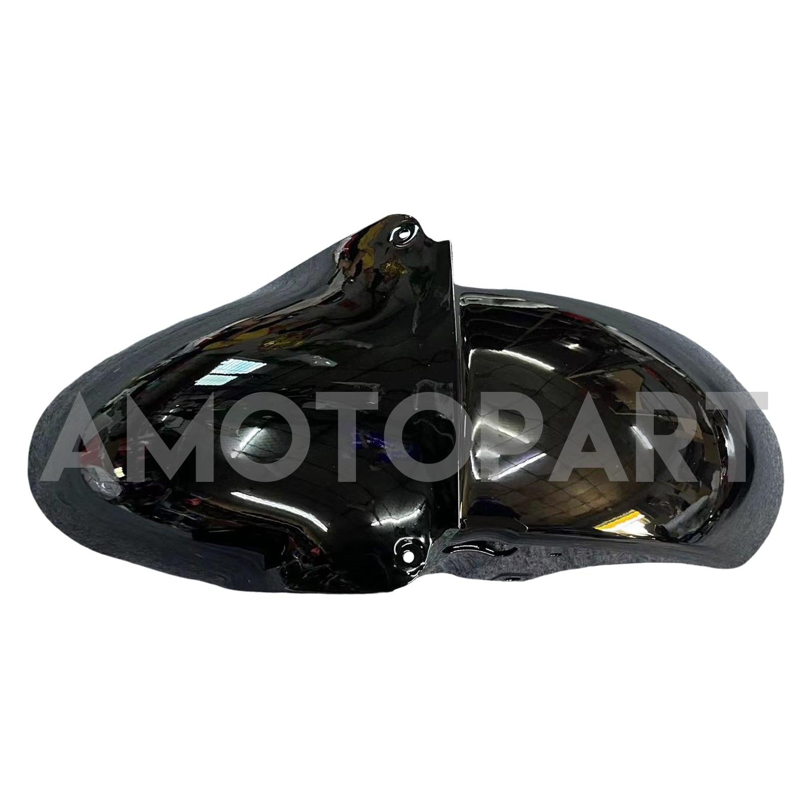 Amotopart ZX6R 636 2000-2002 ZZR600 2005-2008 Kawasaki Black with Red Flame Fairing Kit