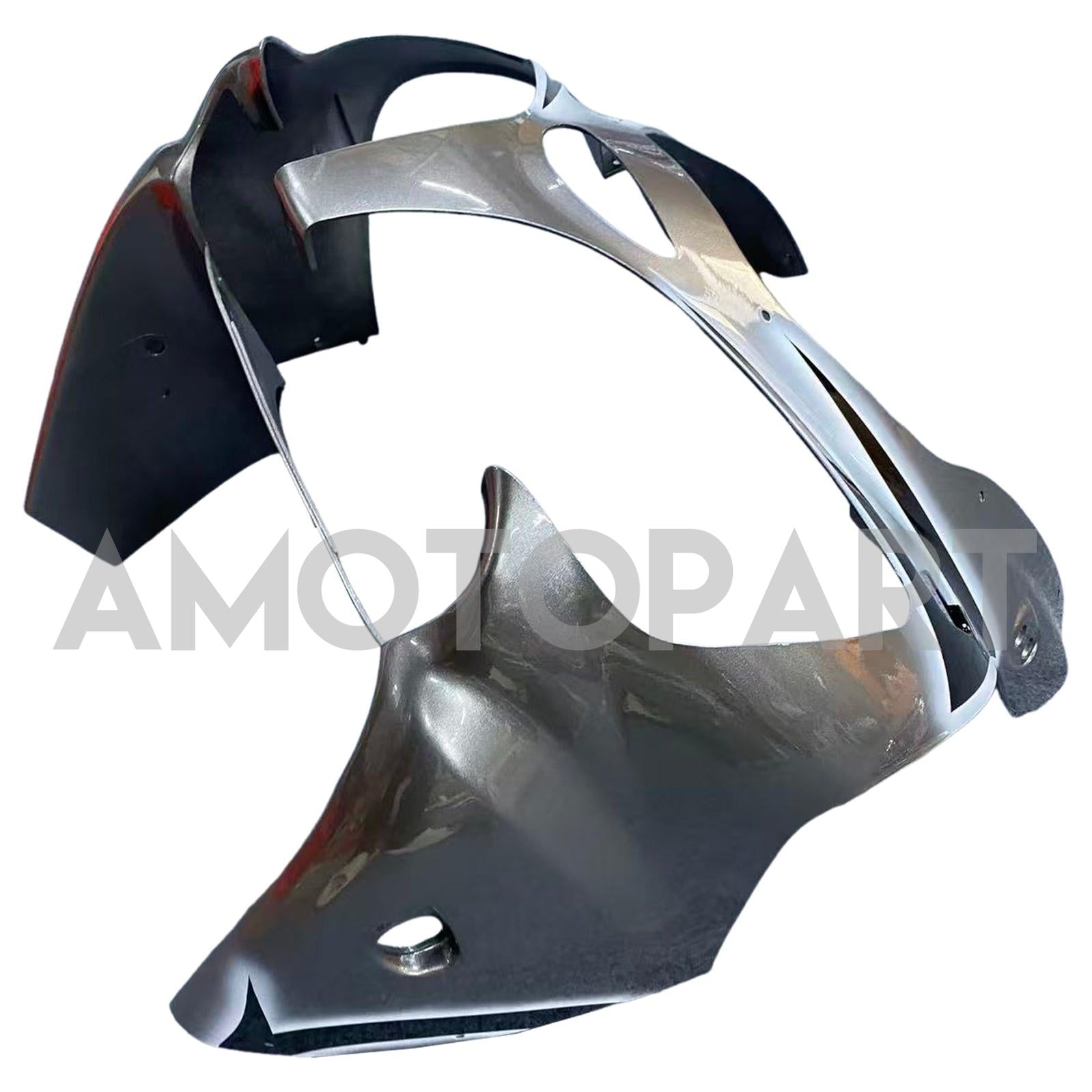 Amotopart 2000-2002 Kawasaki ZX6R 636 & 2005-2008 Kawasaki ZZR600 Grey Silver Fairing Kit