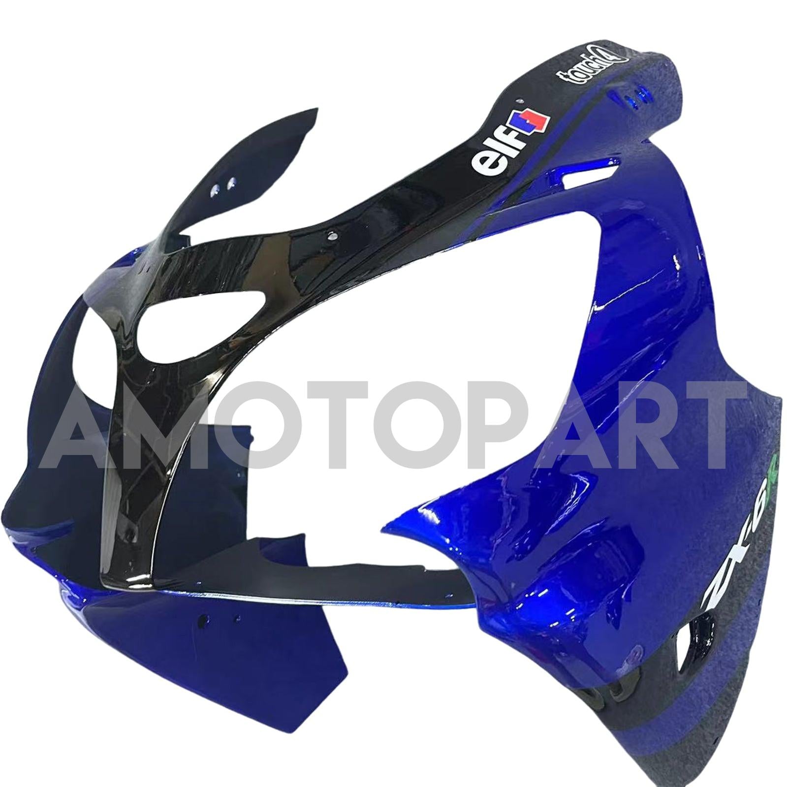 Amotopart 2000-2002 Kawasaki ZX6R 636 & 2005-2008 Kawasaki ZZR600 Glossy Black Blue Fairing Kit