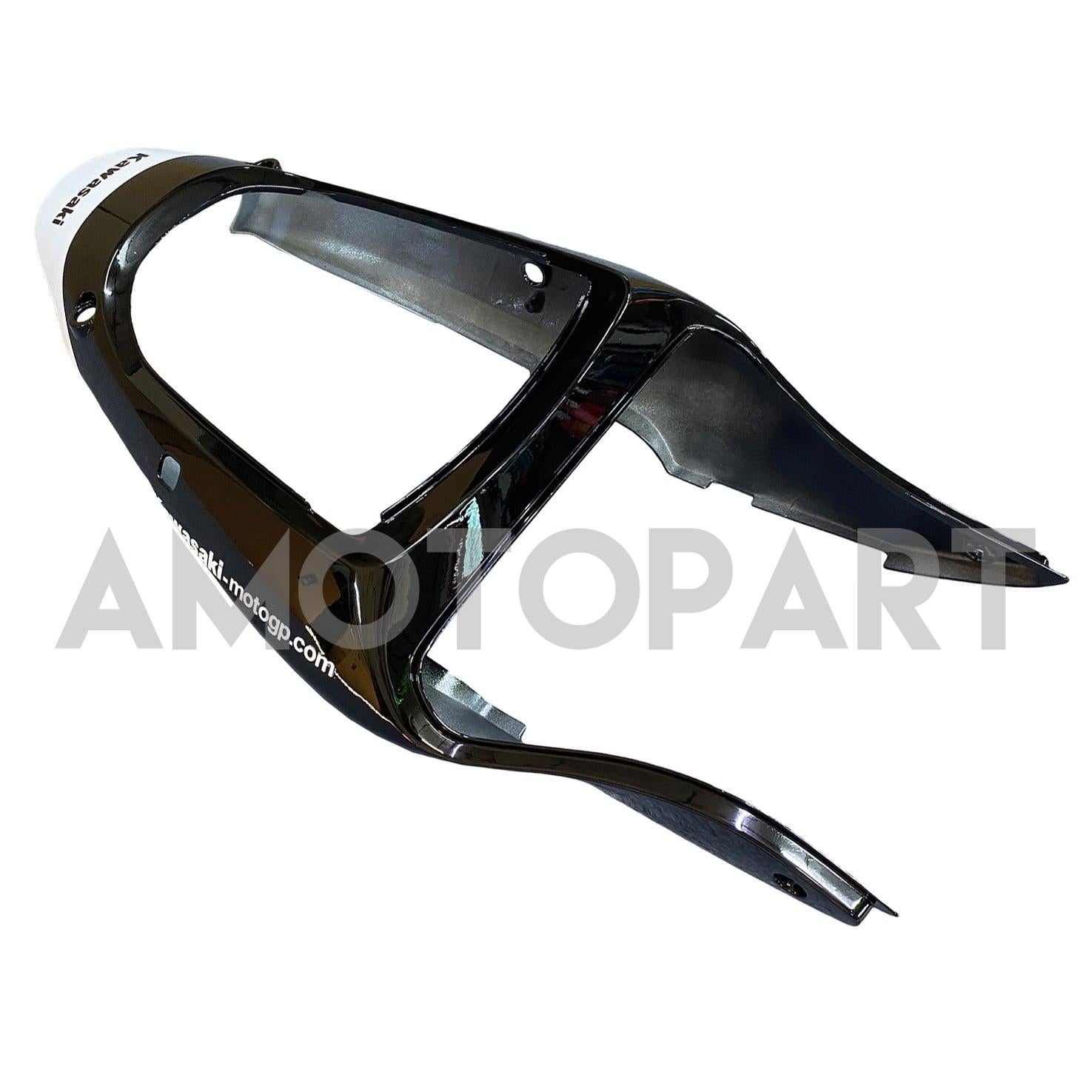 Amotopart 2000-2002 Kawasaki ZX6R 636 & 2005-2008 Kawasaki ZZR600 White Black Fairing Kit