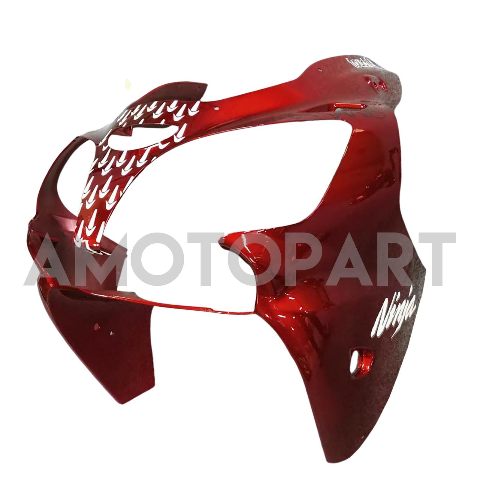 Amotopart 2000–2002 Kawasaki ZX6R 636 & 2005–2008 Kawasaki ZZR600 Rot Schwarz & Logo-Verkleidungssatz