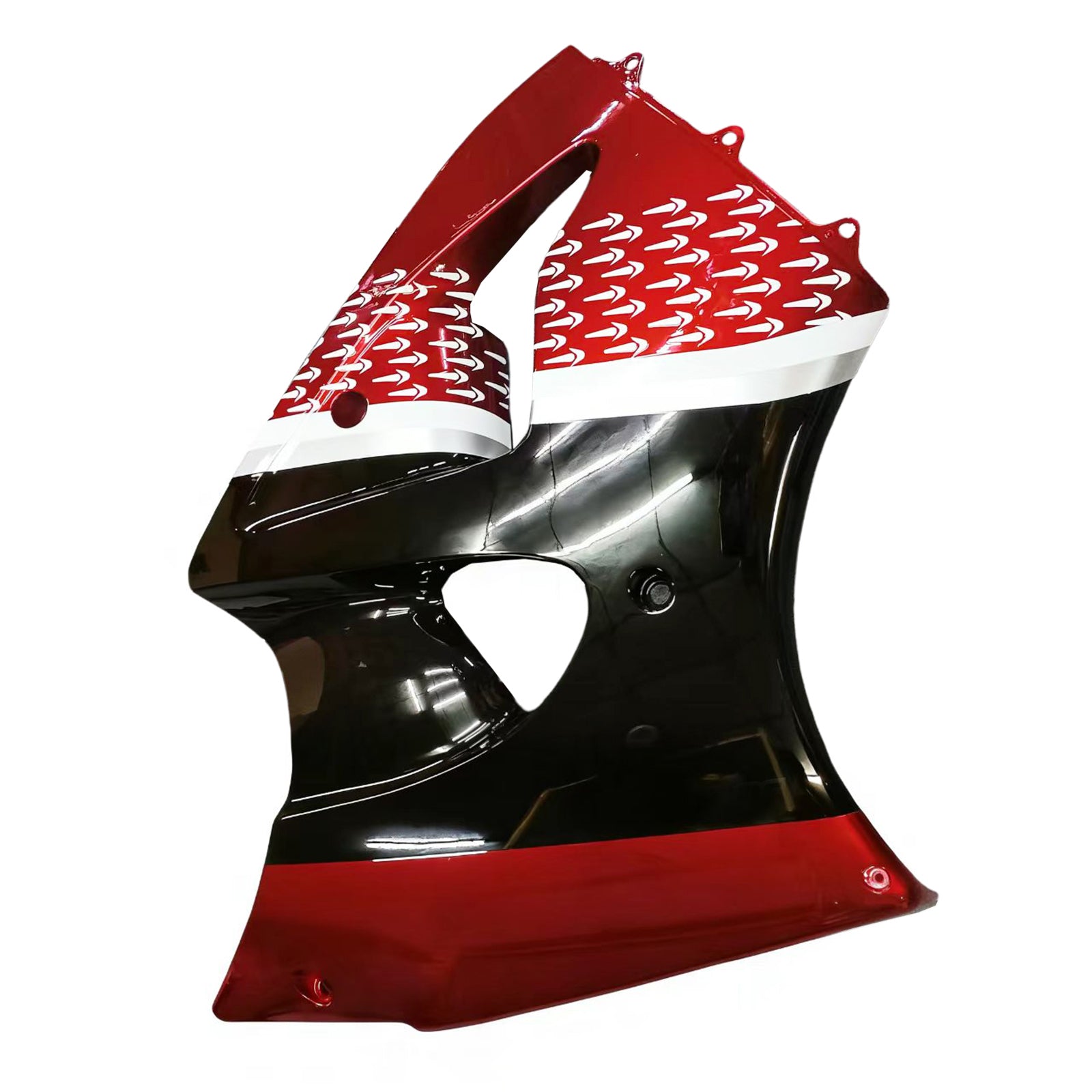 Amotopart 2000–2002 Kawasaki ZX6R 636 & Kawasaki ZZR600 (2005–2008), Rot/Schwarz & Logo Verkleidungssatz