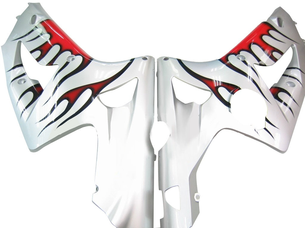 Amotopart 2003-2004 Kawasaki ZX6R Fairing Sliver&Red Kit