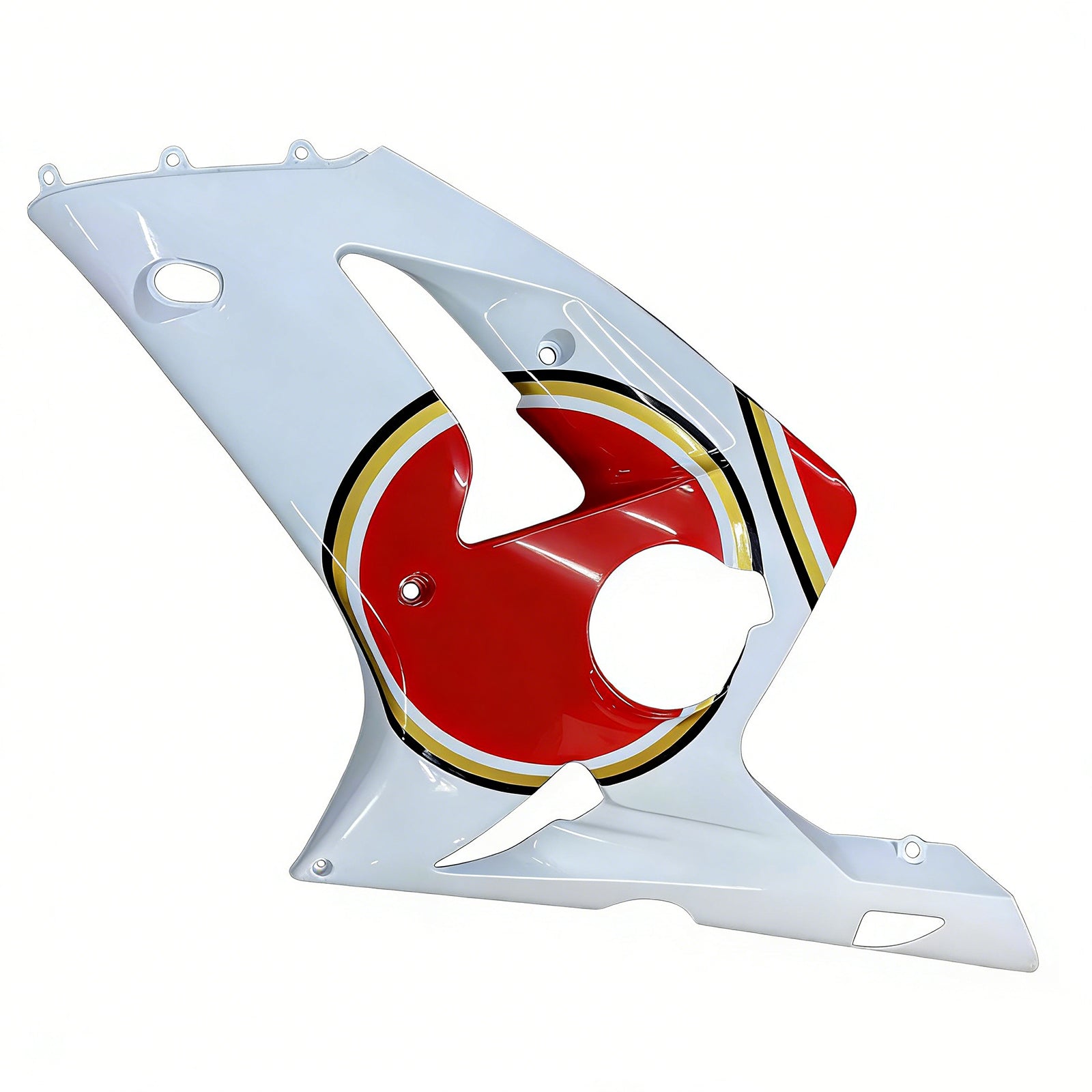 Amotopart 2003-2004 Kawasaki ZX6R フェアリング マルチ ホワイト&レッド キット