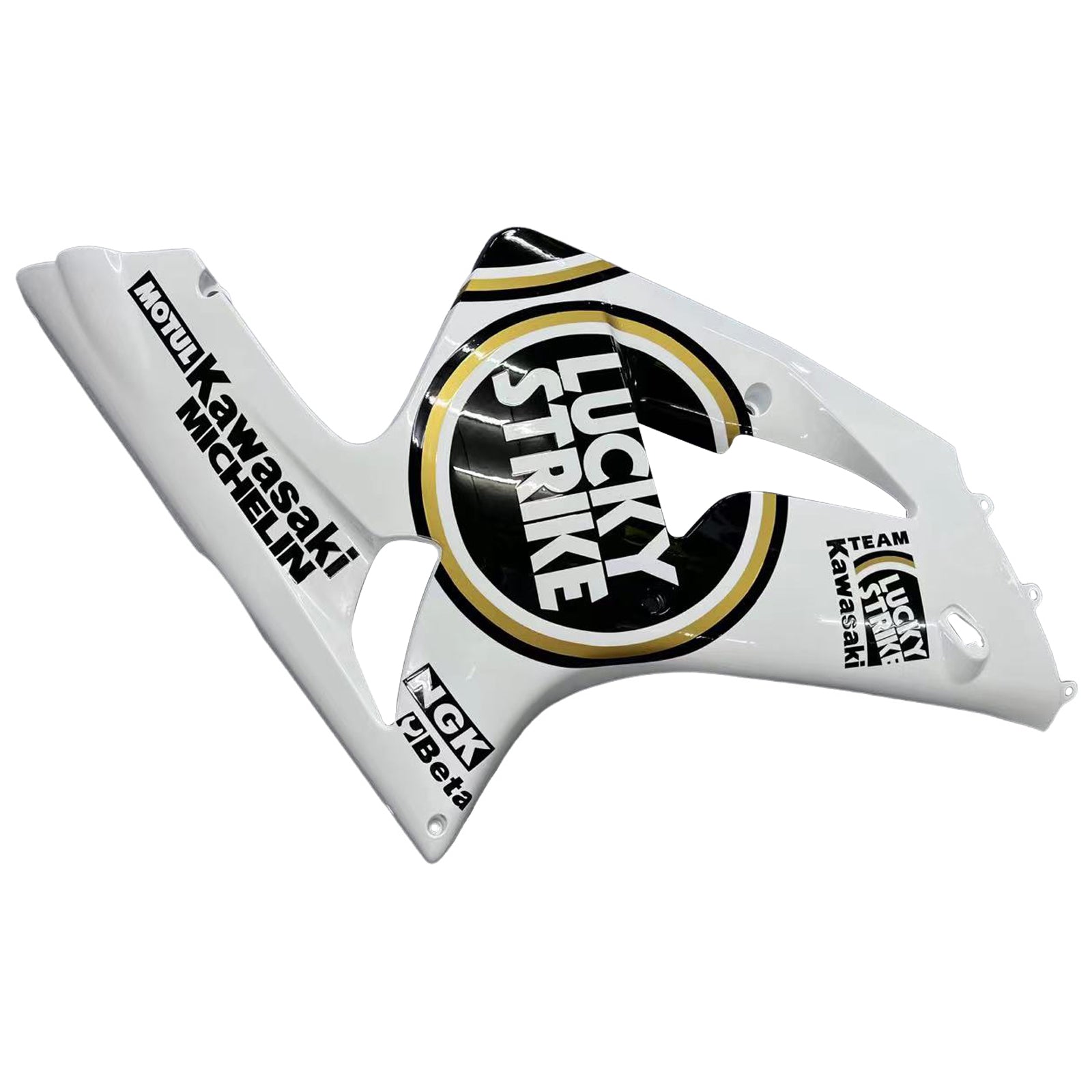 Amotopart 2003–2004 Kawasaki ZX6R Verkleidungsset, mehrfarbig, Weiß