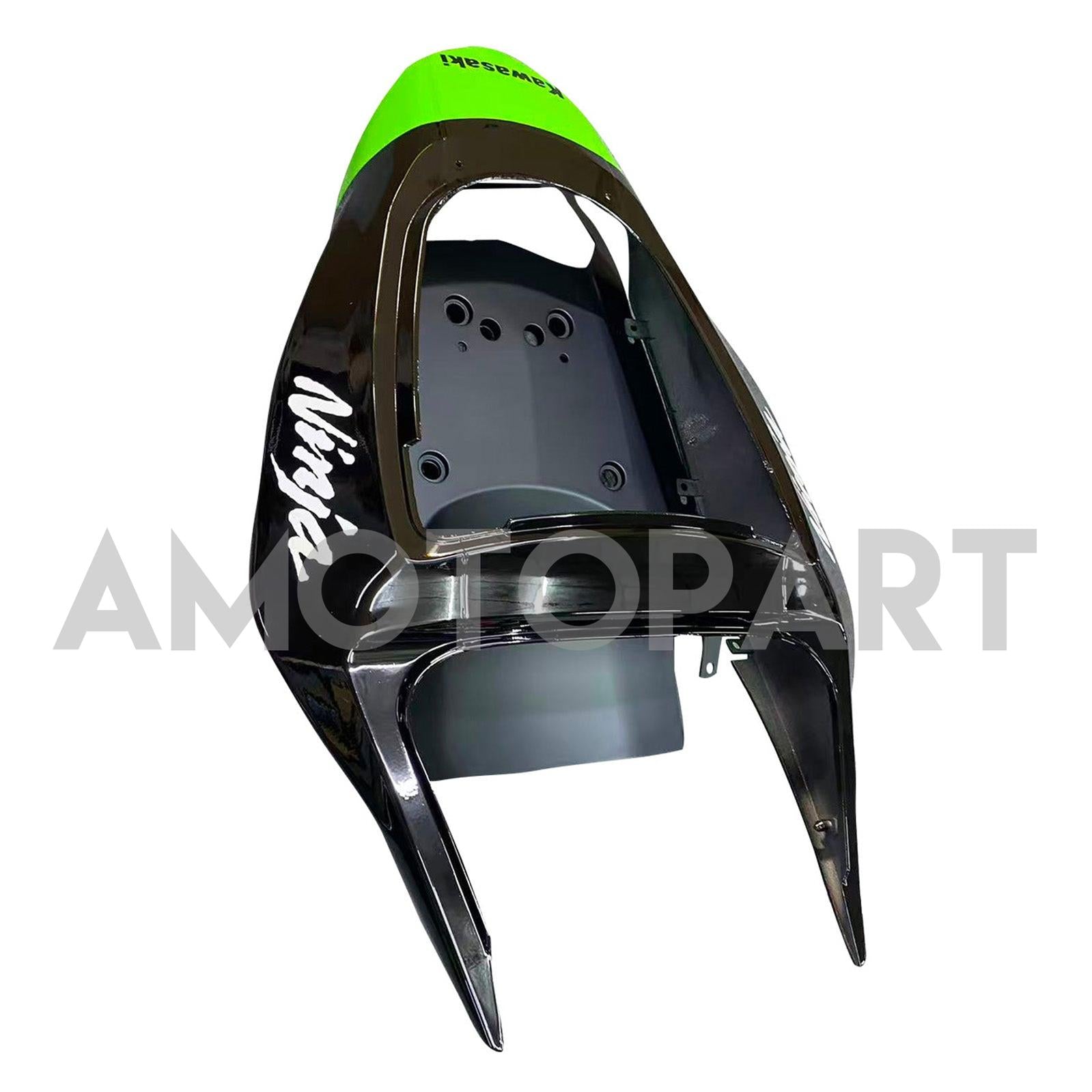 Amotopart 2003-2004 Kawasaki ZX6R フェアリング グリーン&ブラック キット