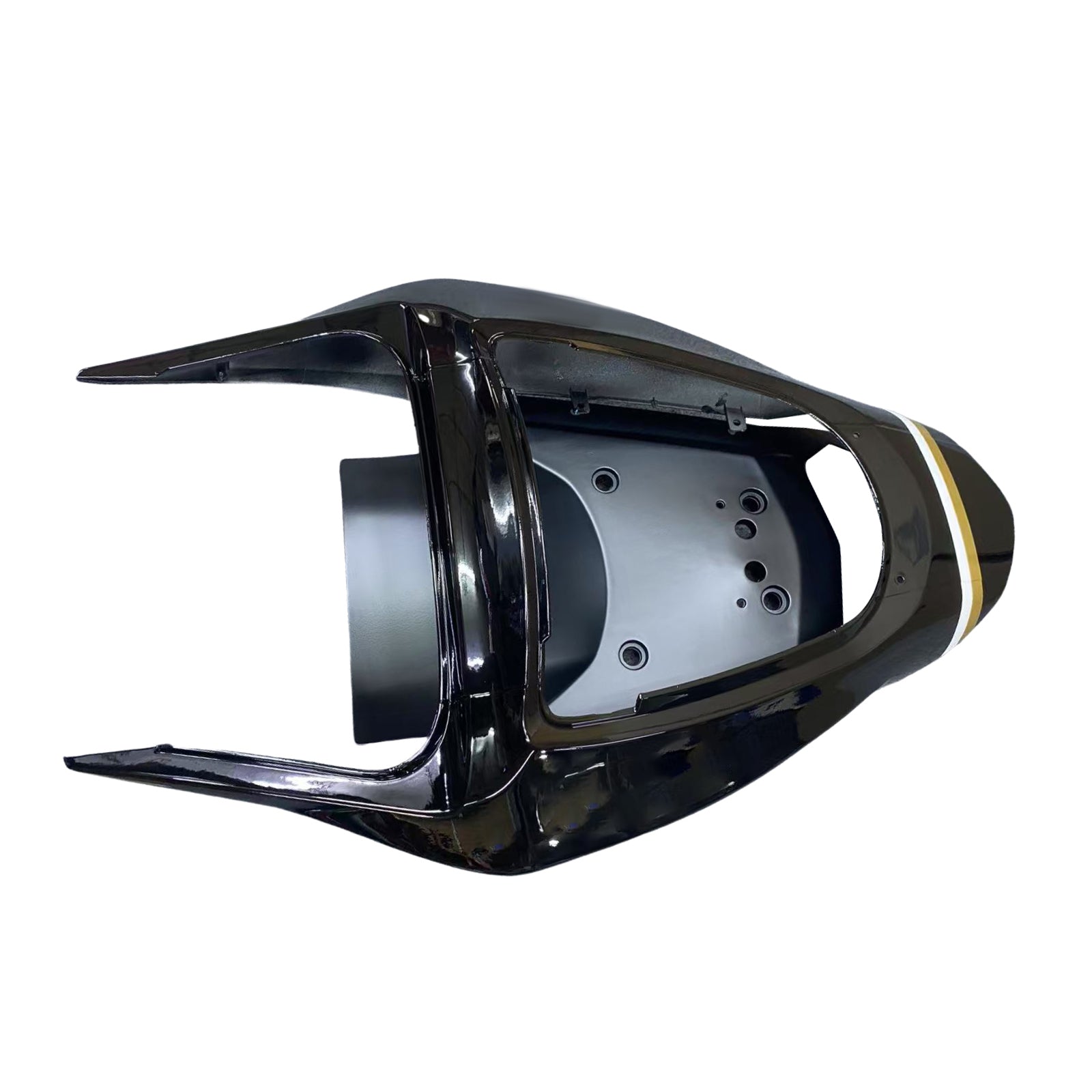 Amotopart 2003-2004 Kawasaki Zx6R 636 ブラック ホワイト フェアリングキット