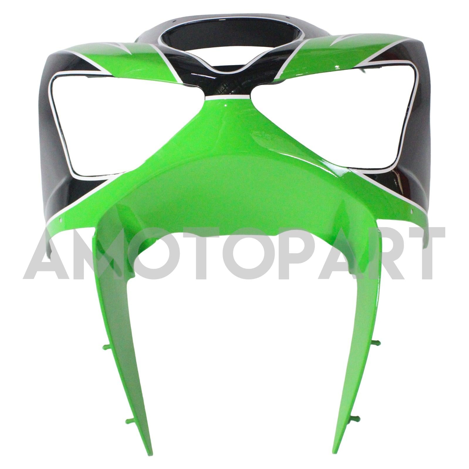 Amotopart 2003-2004 Kawasaki Zx6R 636 Black Green Fairing Kit