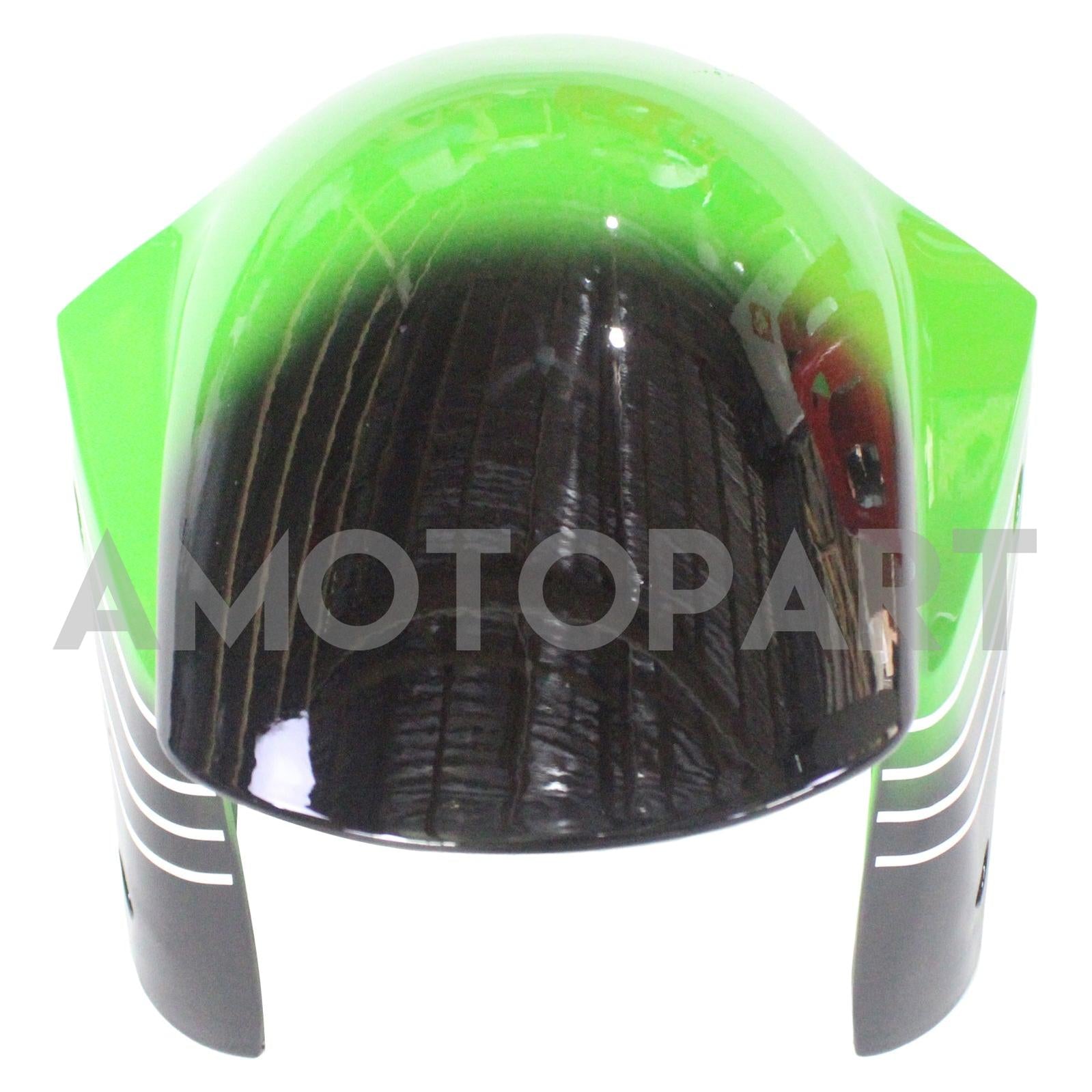 Amotopart 2003-2004 Kawasaki Zx6R 636 Black Green Fairing Kit