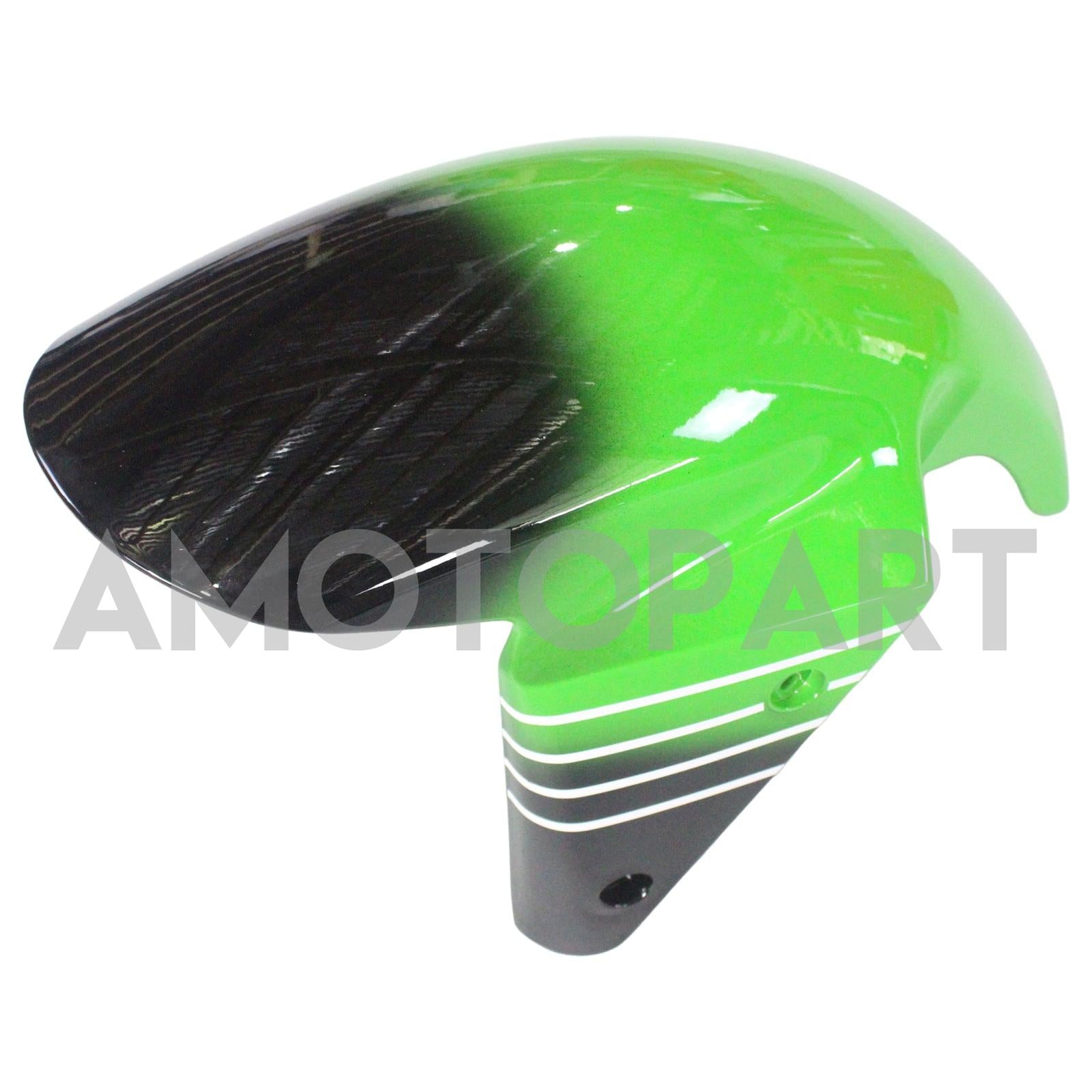 Amotopart 2003-2004 Kawasaki Zx6R 636 Black Green Fairing Kit