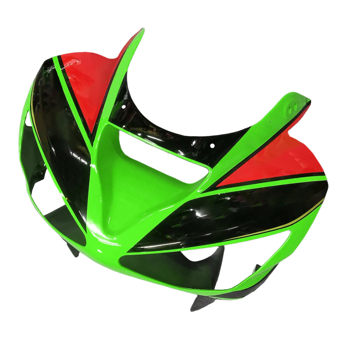 Amotopart 2003-2004 ZX6R 636 Kawasaki Grün&Schwarzes Style1 Verkleidungsset