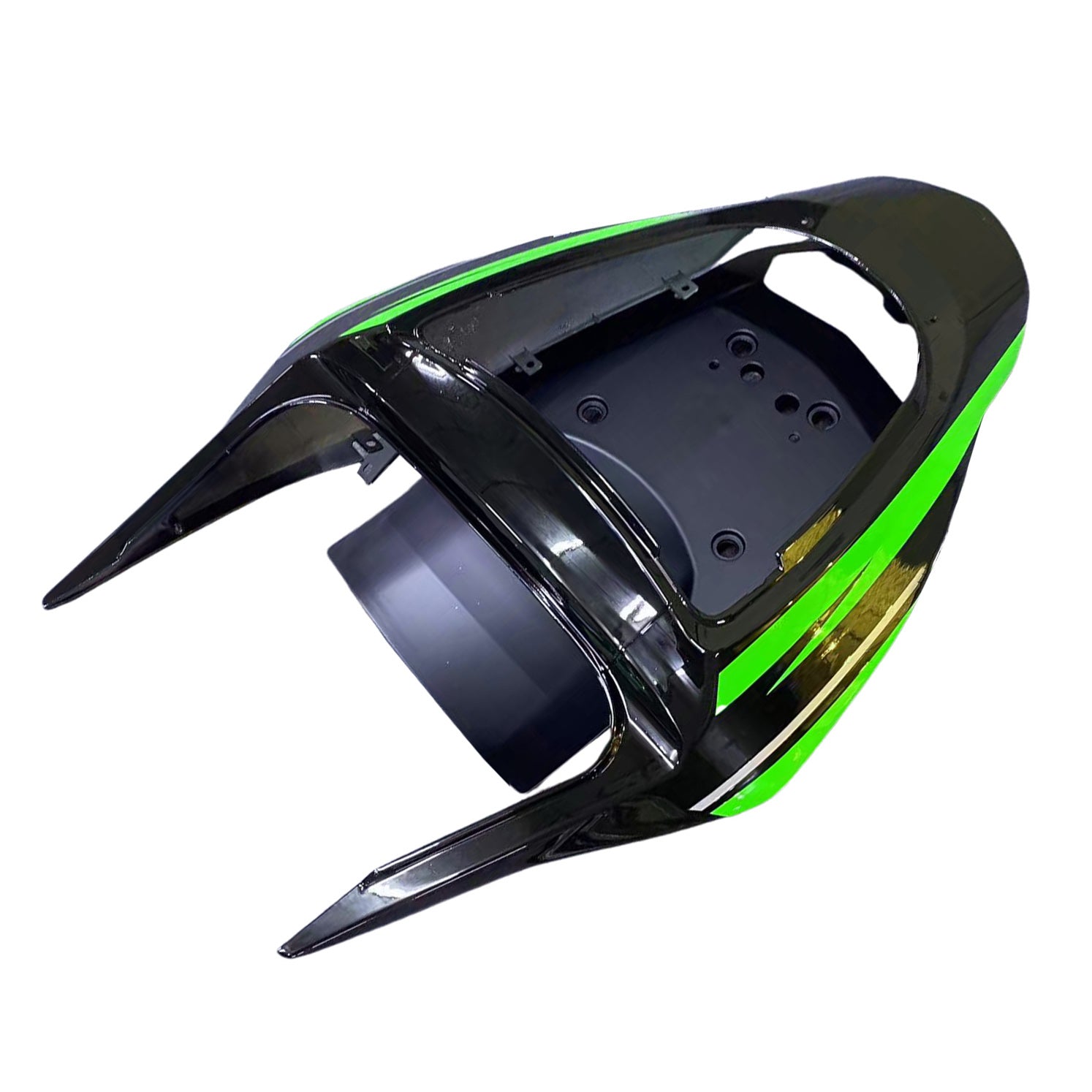 Amotopart 2003-2004 ZX6R 636 Kawasaki Grün&Schwarzes Style6 Verkleidungsset