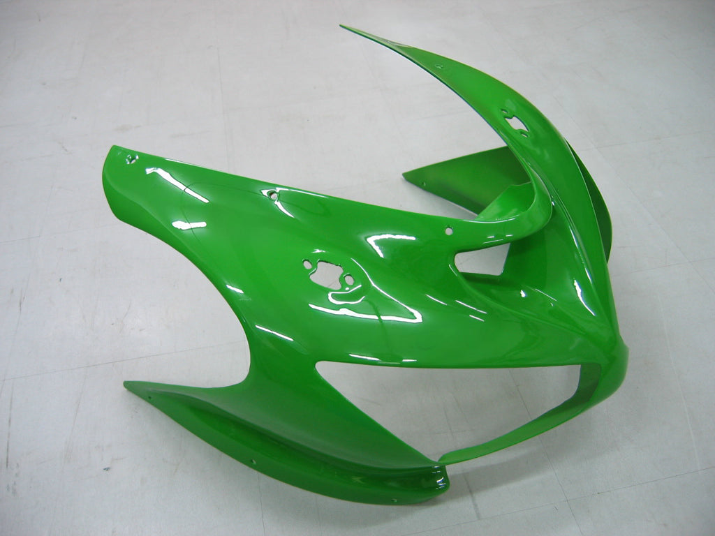 Amotopart 2005-2006 Kawasaki ZX6R 636 Black Green Fairing Kit