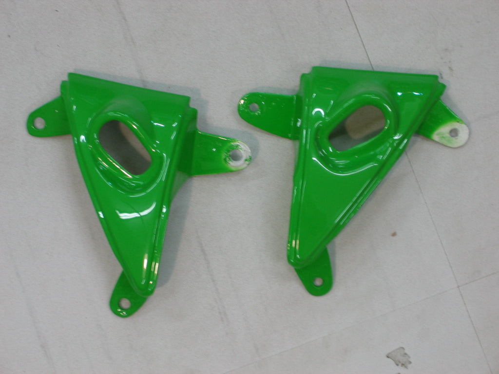 Amotopart 2005-2006 Kawasaki ZX6R 636 Green Black Fairing Kit