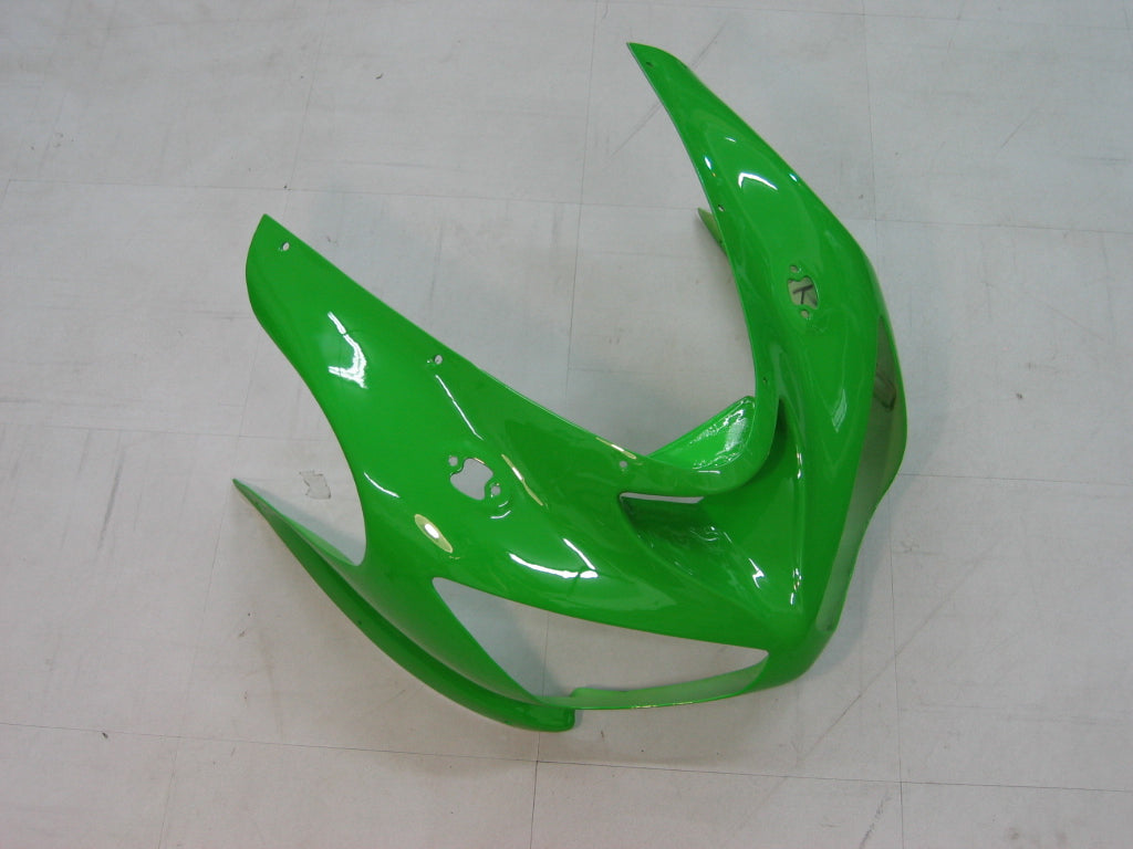 Amotopart 2005-2006 Kawasaki ZX6R 636 Green Black Fairing Kit