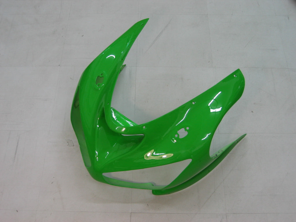 Amotopart 2005-2006 Kawasaki ZX6R 636 Green Black Fairing Kit