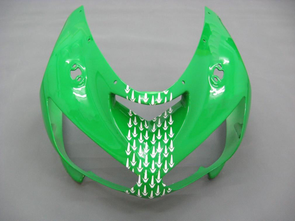Amotopart 2005–2006 Kawasaki ZX6R 636 Schwarz & Grünes Verkleidungsset