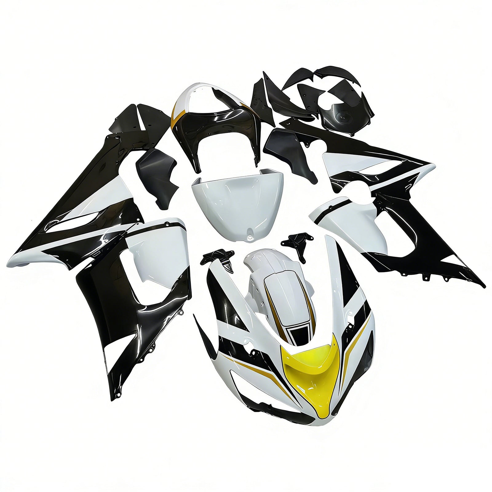 Amotopart 2005-2006 Kawasaki ZX6R 636 Sort&Whvid kåbesæt