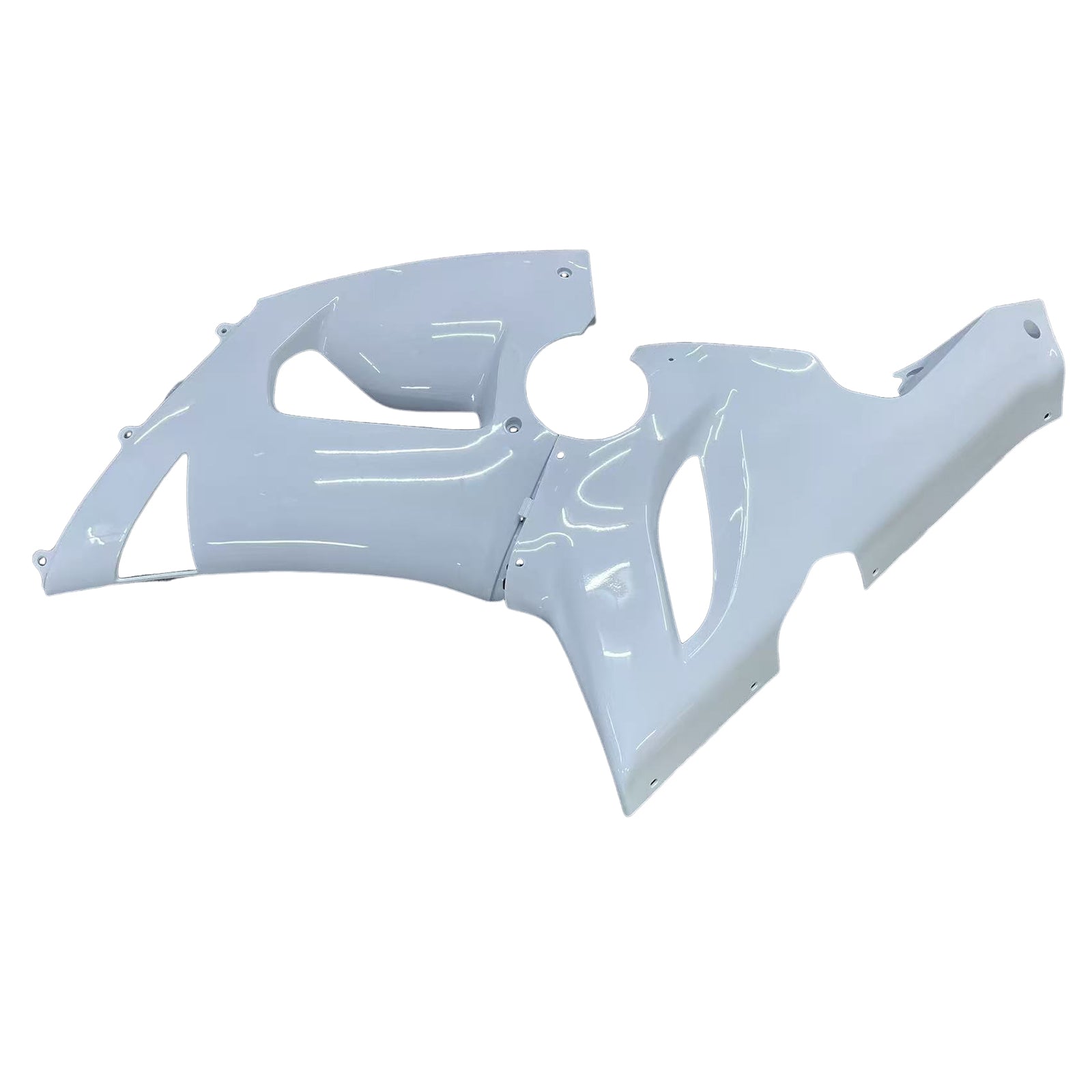 Amotopart 2005-2006 Kawasaki ZX6R 636 White Fairing Kit