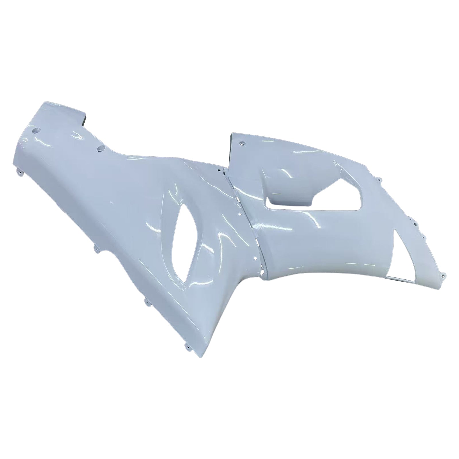 Amotopart 2005-2006 Kawasaki ZX6R 636 White Fairing Kit