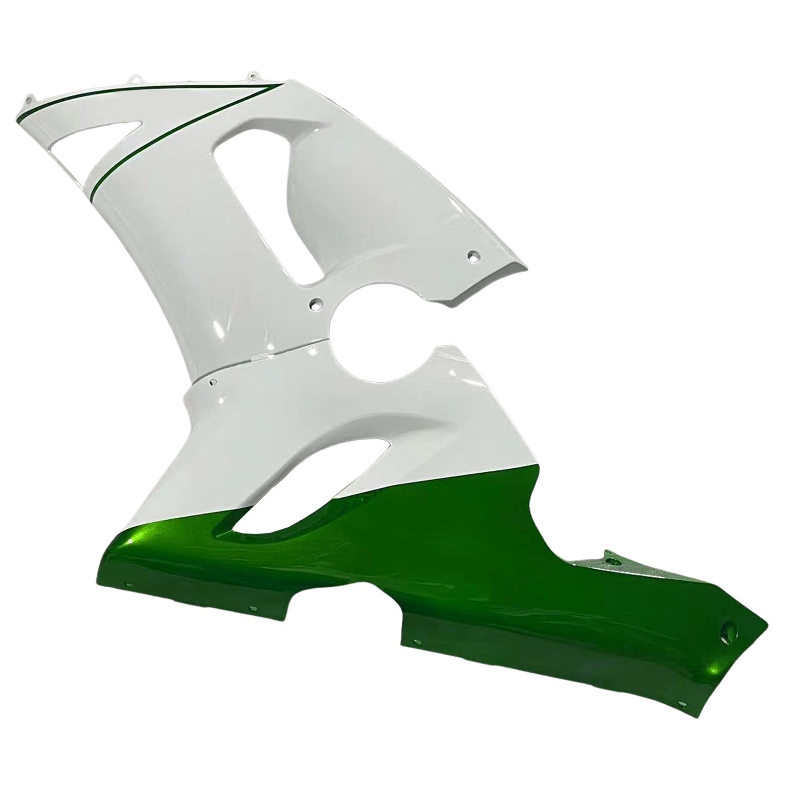 Amotopart 2005-2006 Kawasaki ZX6R 636 White&Green Fairing Kit