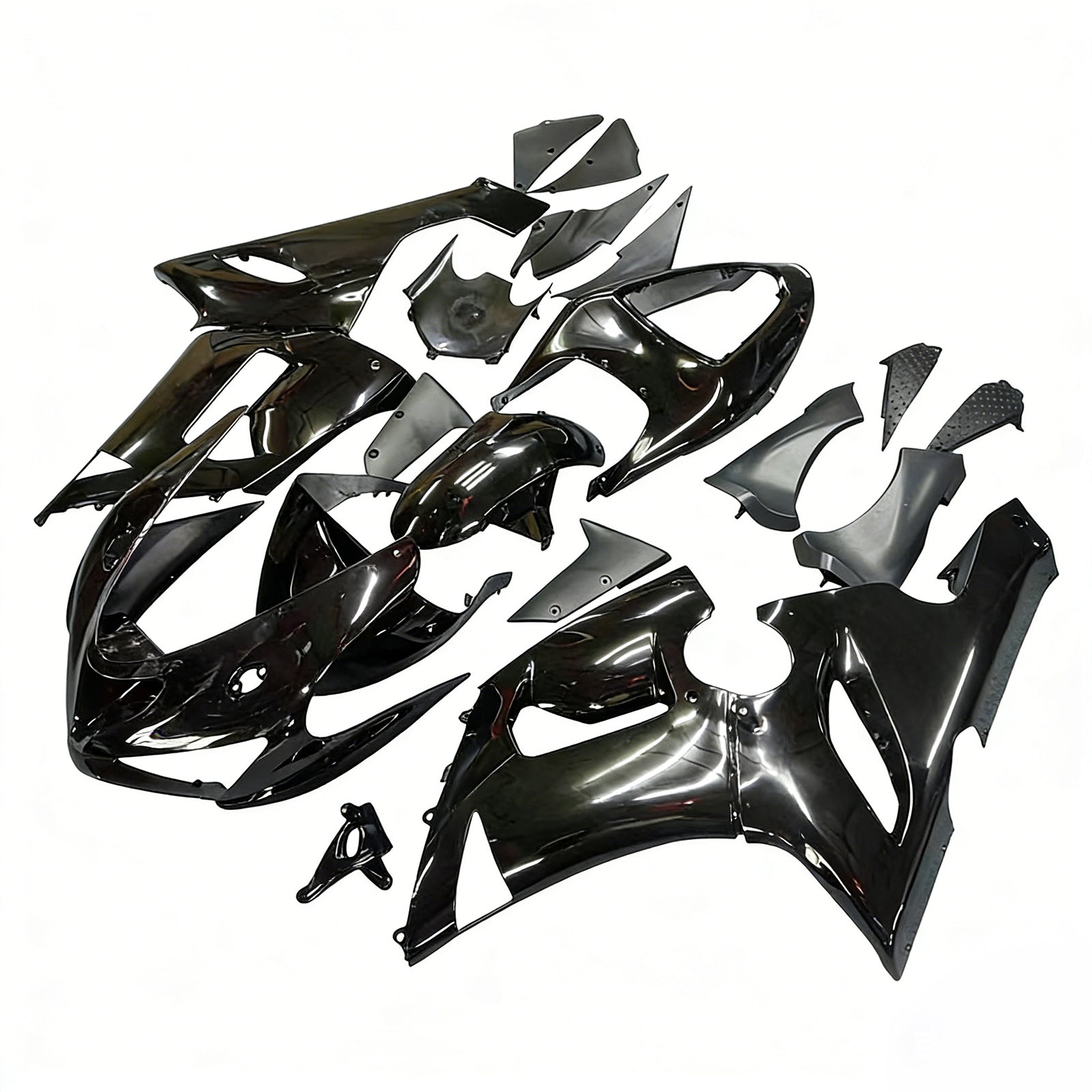 Amotopart 2005-2006 Kawasaki ZX6R 636 Kit de carenado negro Monster