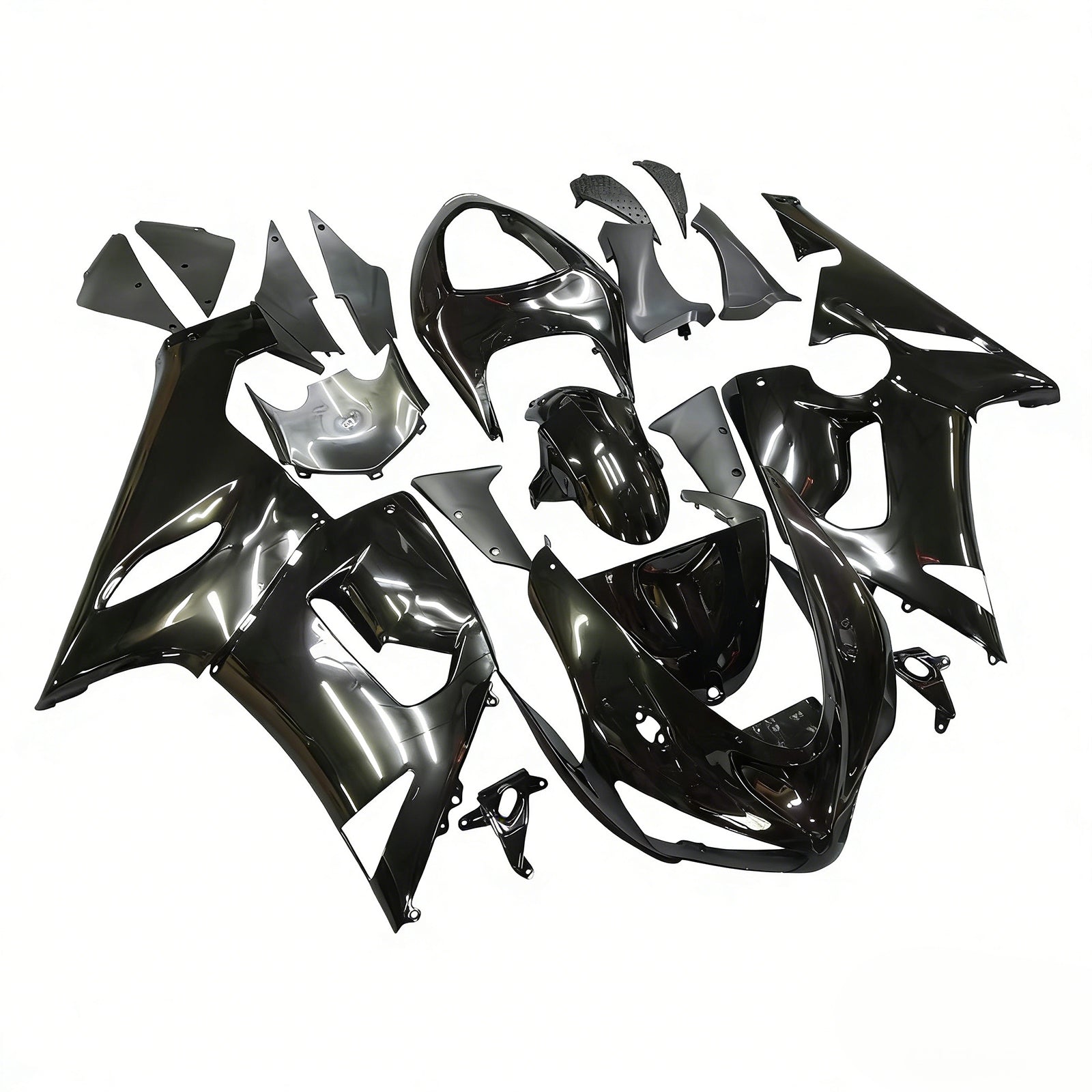Amotopart 2005-2006 Kawasaki ZX6R 636 Kit de carenado negro Monster