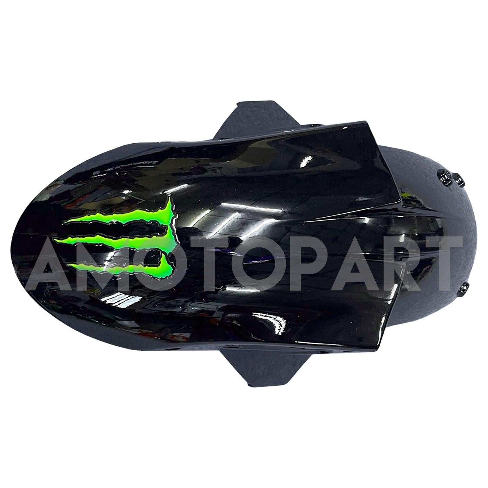 Amotopart 2005–2006 Kawasaki ZX6R 636, Schwarz&Grünes Style1-Verkleidungskit