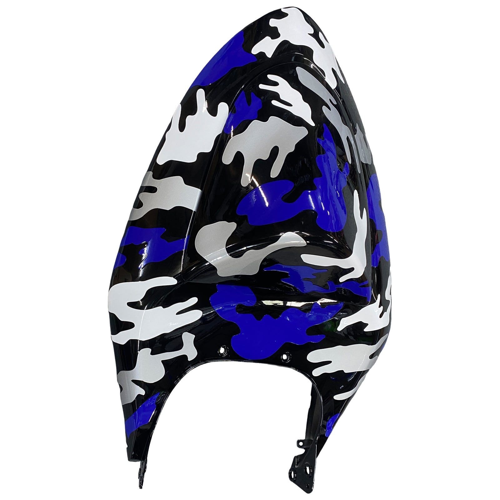 Amotopart 2005-2006 Kawasaki ZX6R 636 Blue & White Camouflage Fairing Kit