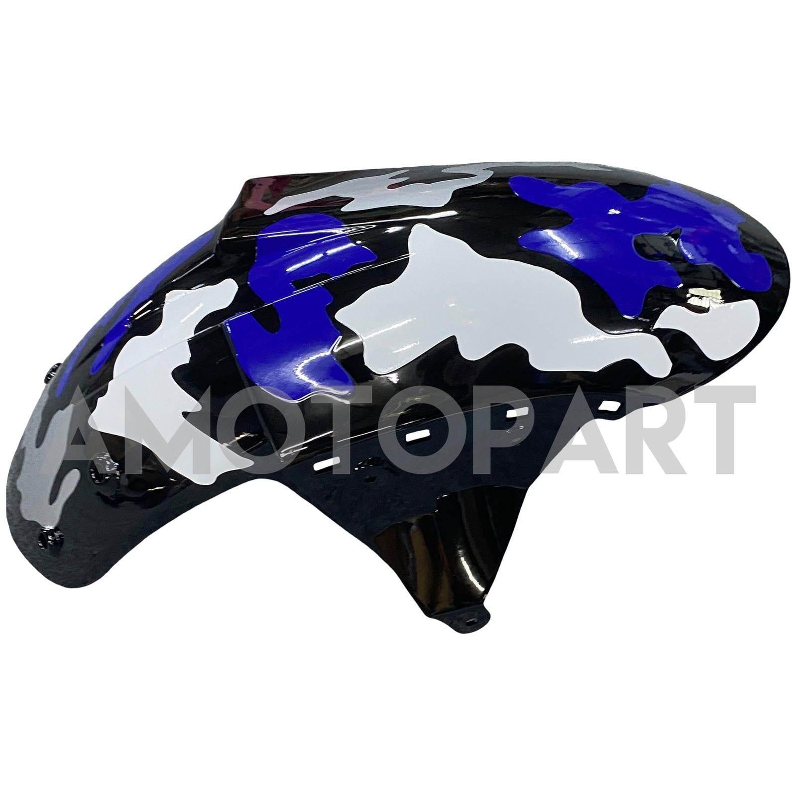 Amotopart 2005-2006 Kawasaki ZX6R 636 Blue&White Camouflage Fairing Kit