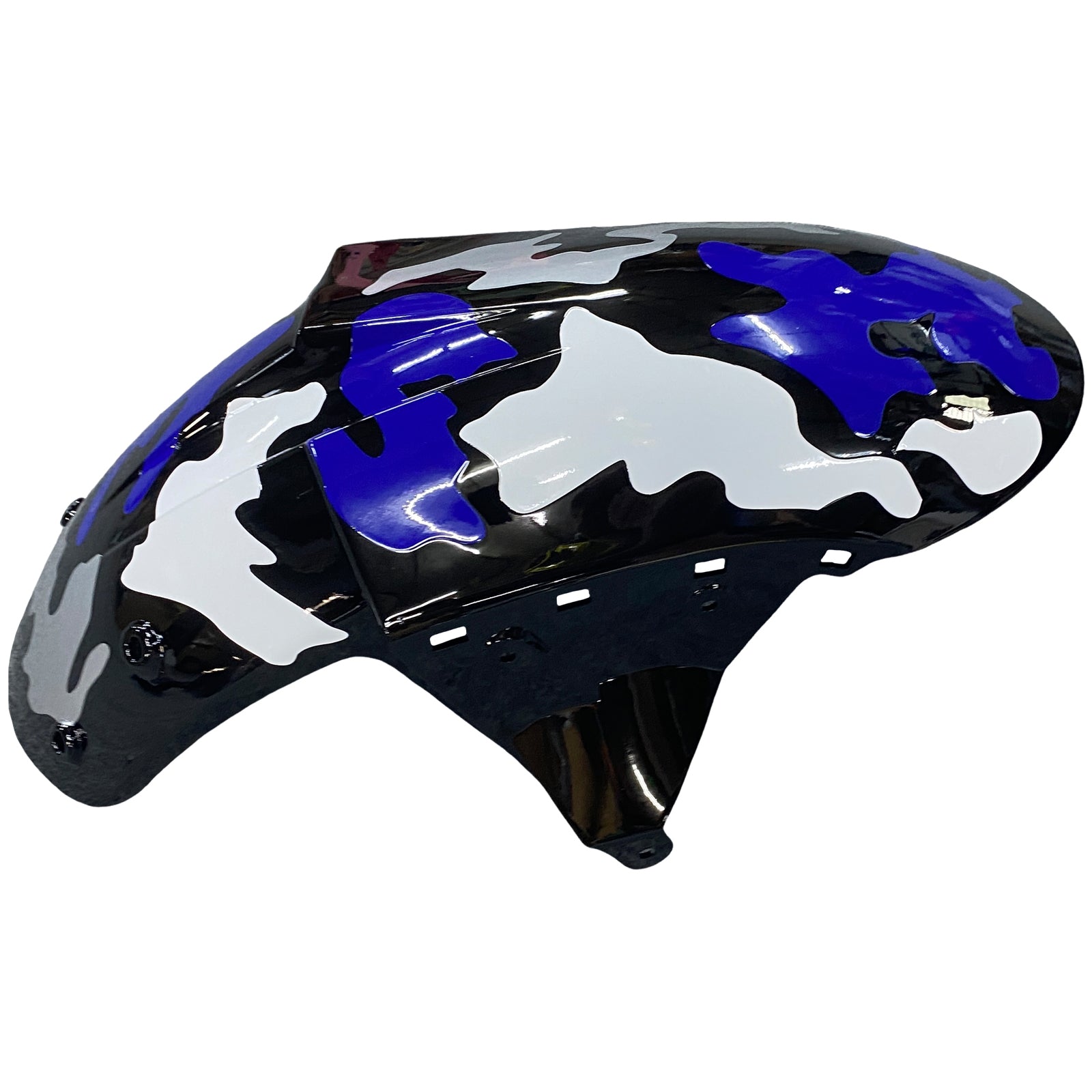 Amotopart 2005-2006 Kawasaki ZX6R 636 Blue & White Camouflage Fairing Kit