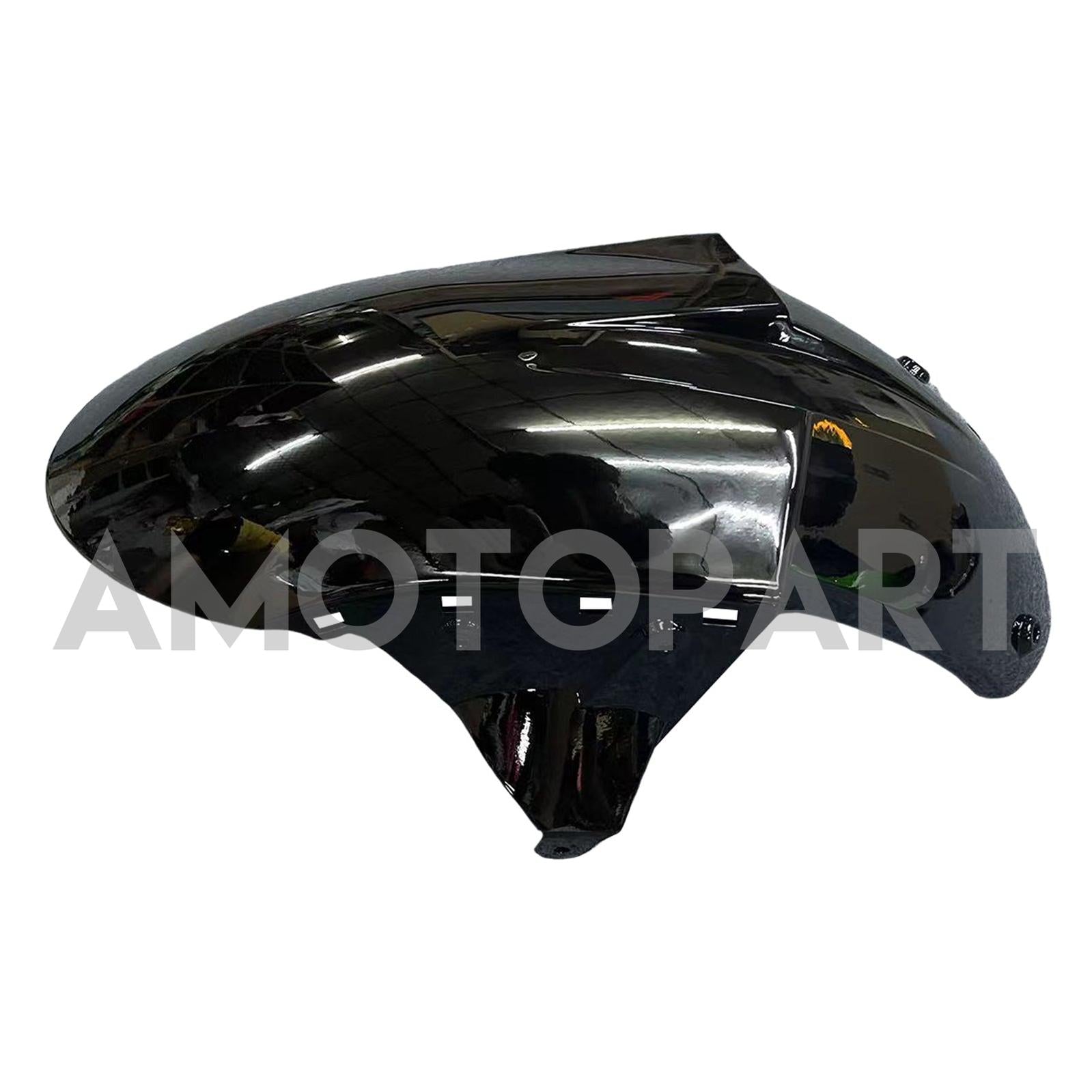 Amotopart 2005-2006 Kawasaki ZX6R 636 Noir&Kit de carénage Green Style2