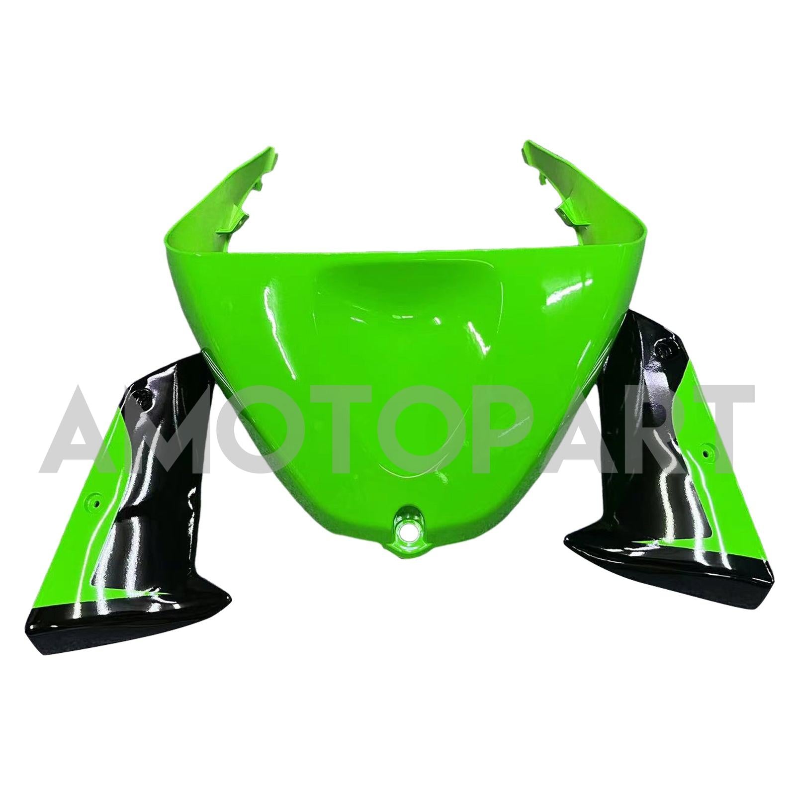 Amotopart 2005-2006 Kawasaki ZX6R 636 Noir&Kit de carénage Green Style2