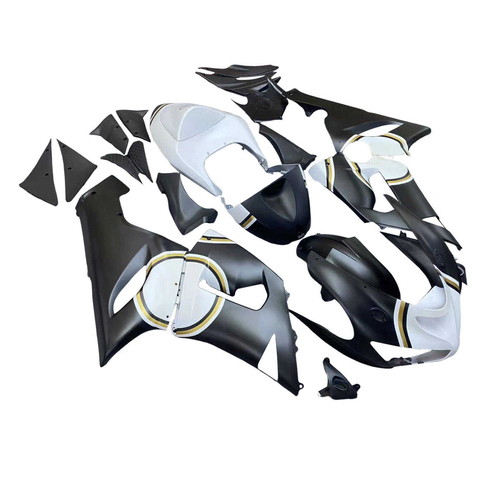 Amotopart 2005-2006 Kawasaki ZX6R 636 イエロー フェアリングキット