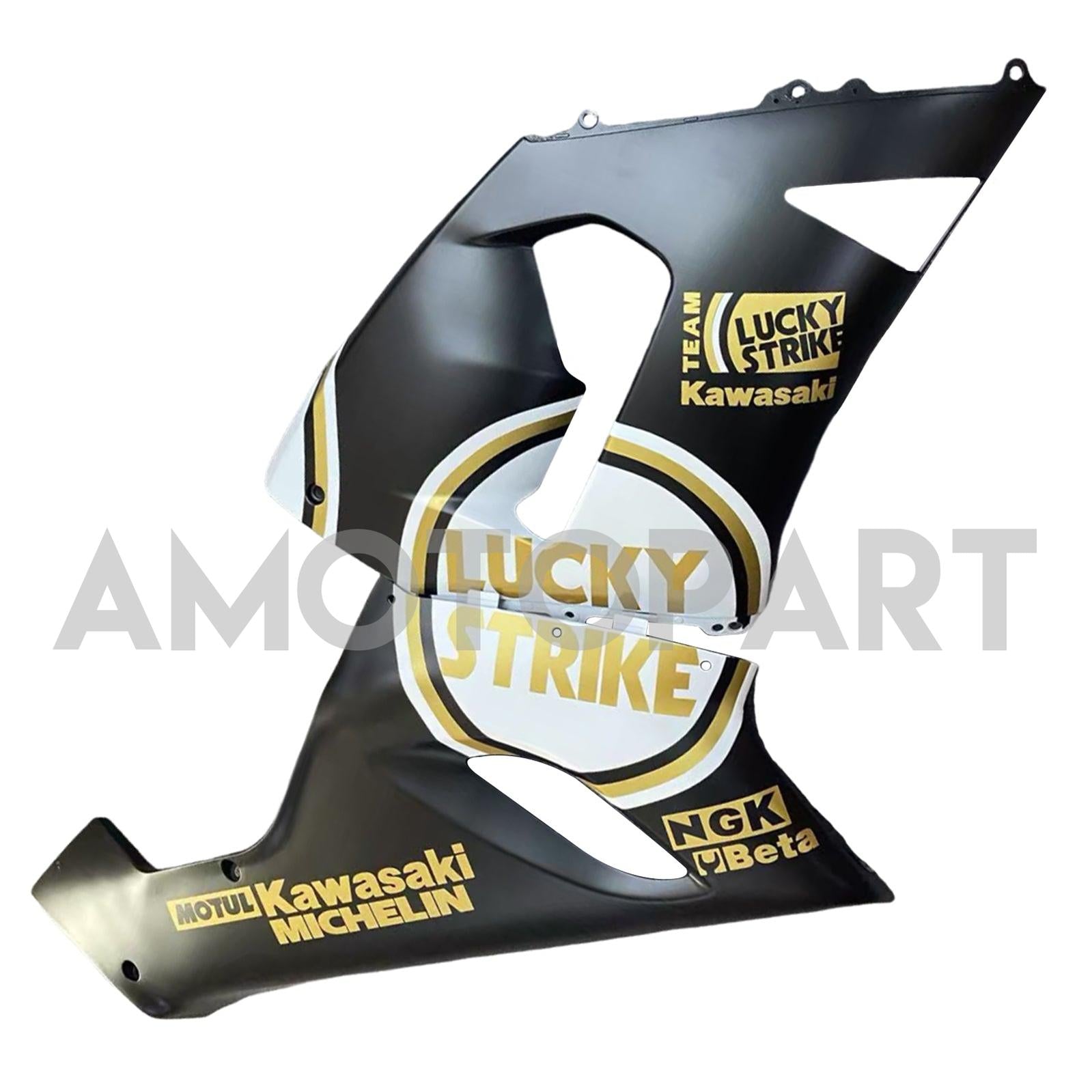 Amotopart 2005-2006 Kawasaki ZX6R 636 Mattes Schwarzweißkit