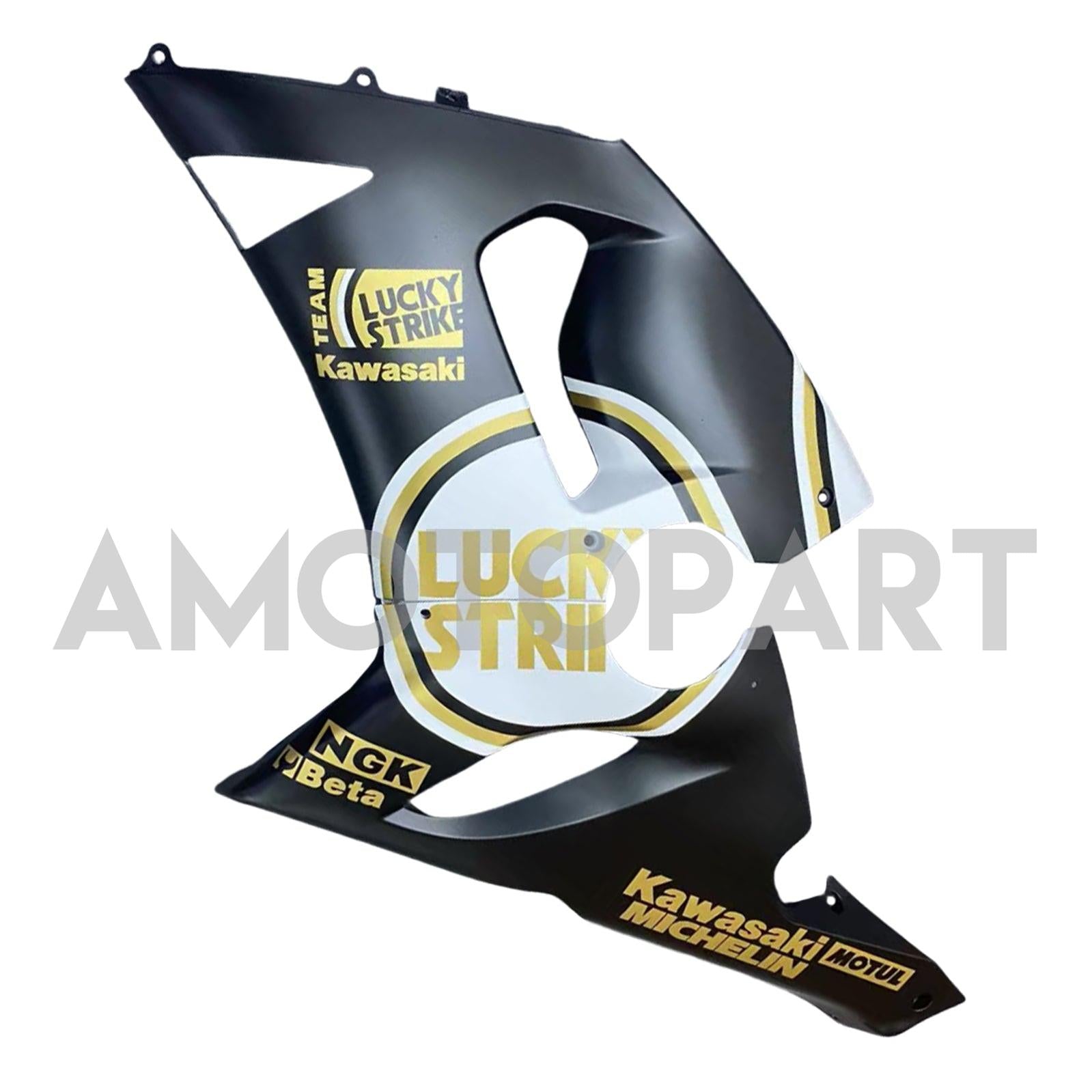 Amotopart 2005-2006 Kawasaki ZX6R 636 Mattes Schwarzweißkit