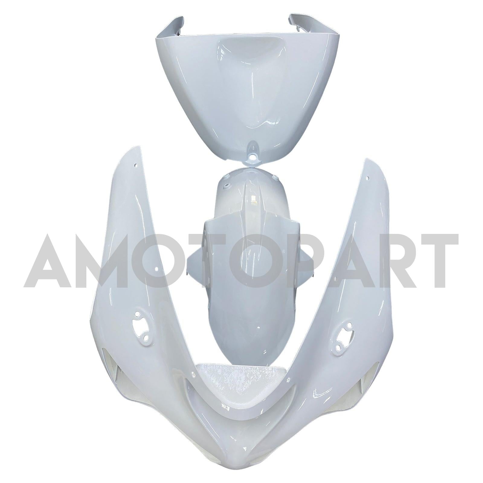 Amotopart Kawasaki 2005-2006 ZX6R 636 Kit de carenagem branca