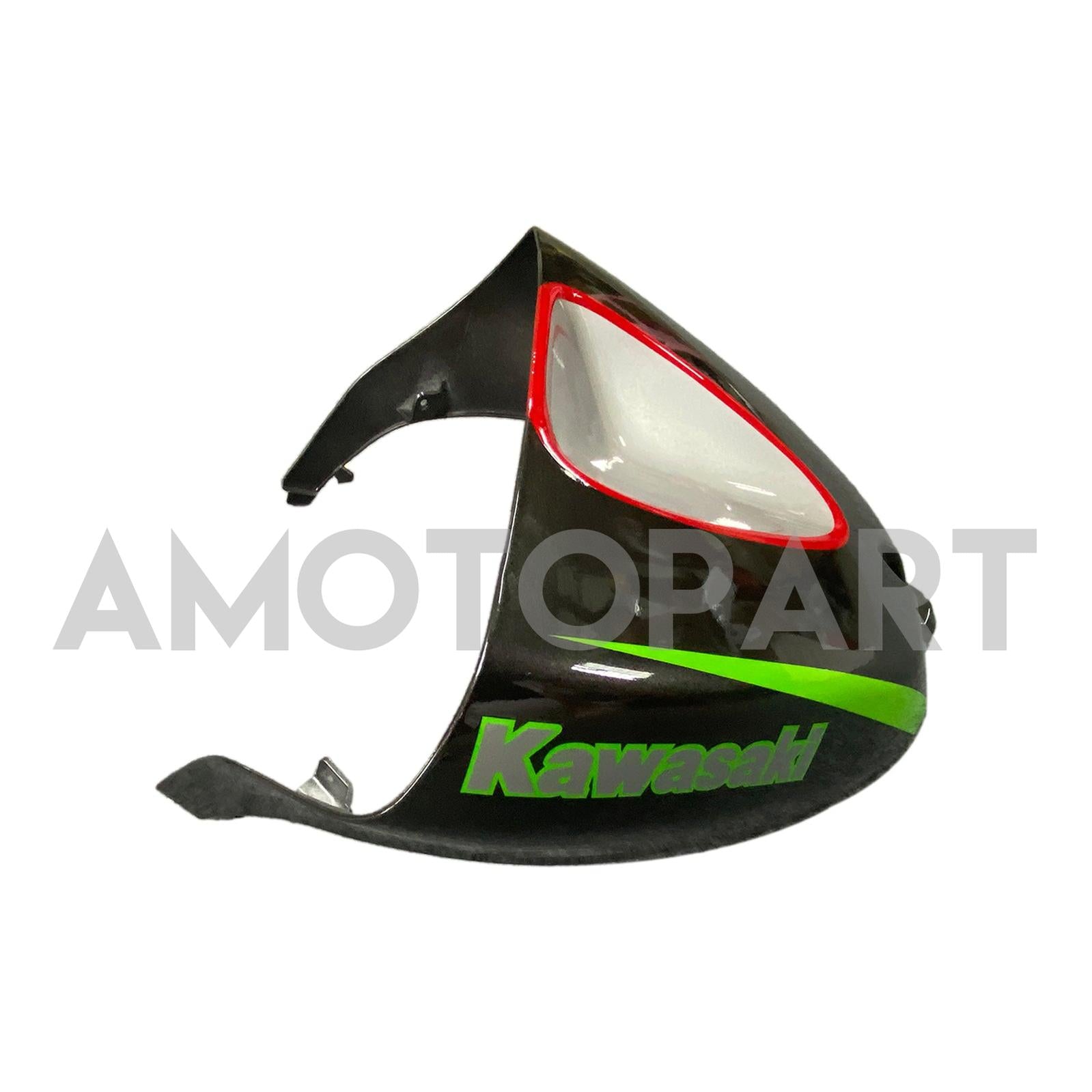 Amotopart Kawasaki 2005-2006 ZX6R 636 Red & Green Line Black Fairing Kit