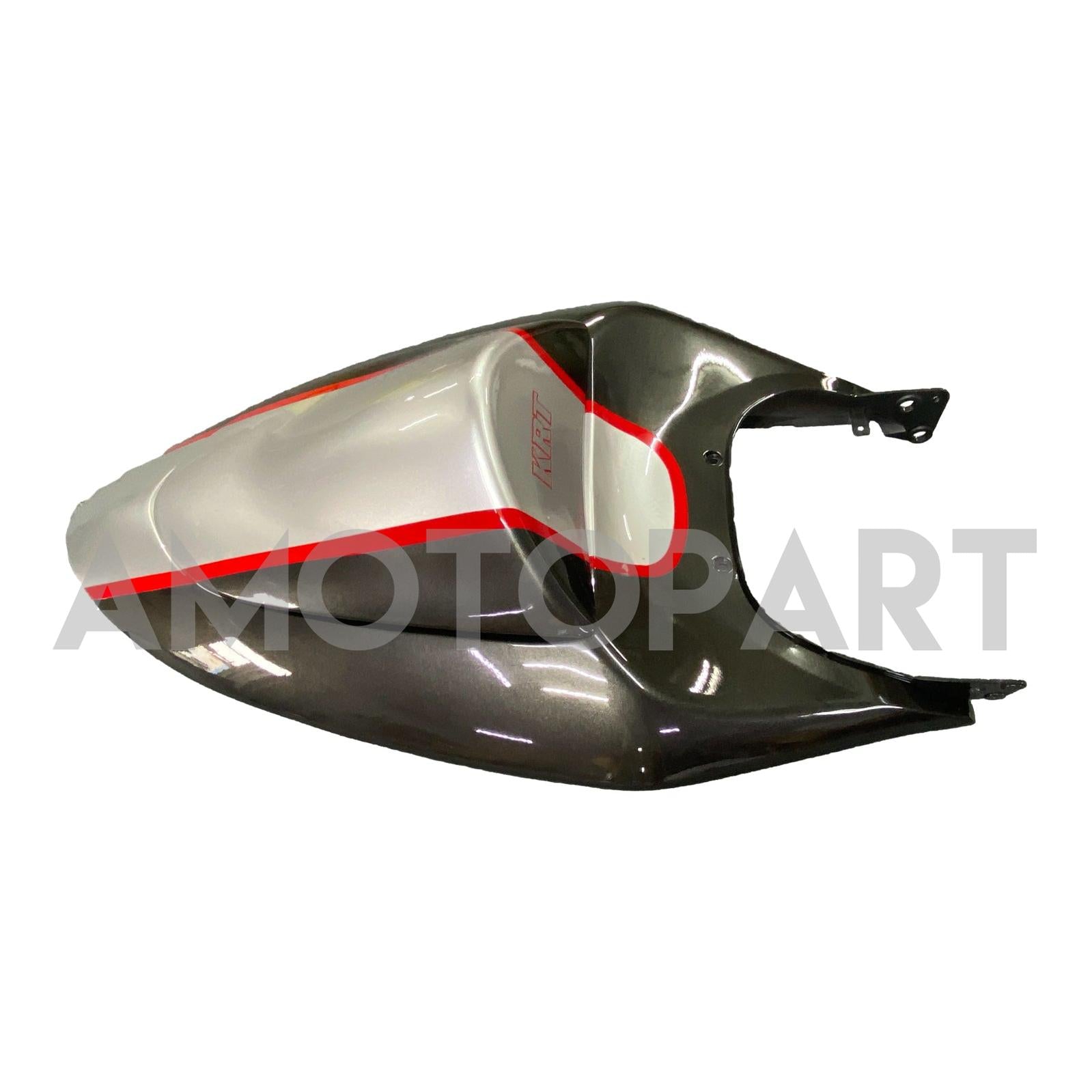 Amotopart Kawasaki 2005-2006 ZX6R 636 Red & Green Line Black Fairing Kit