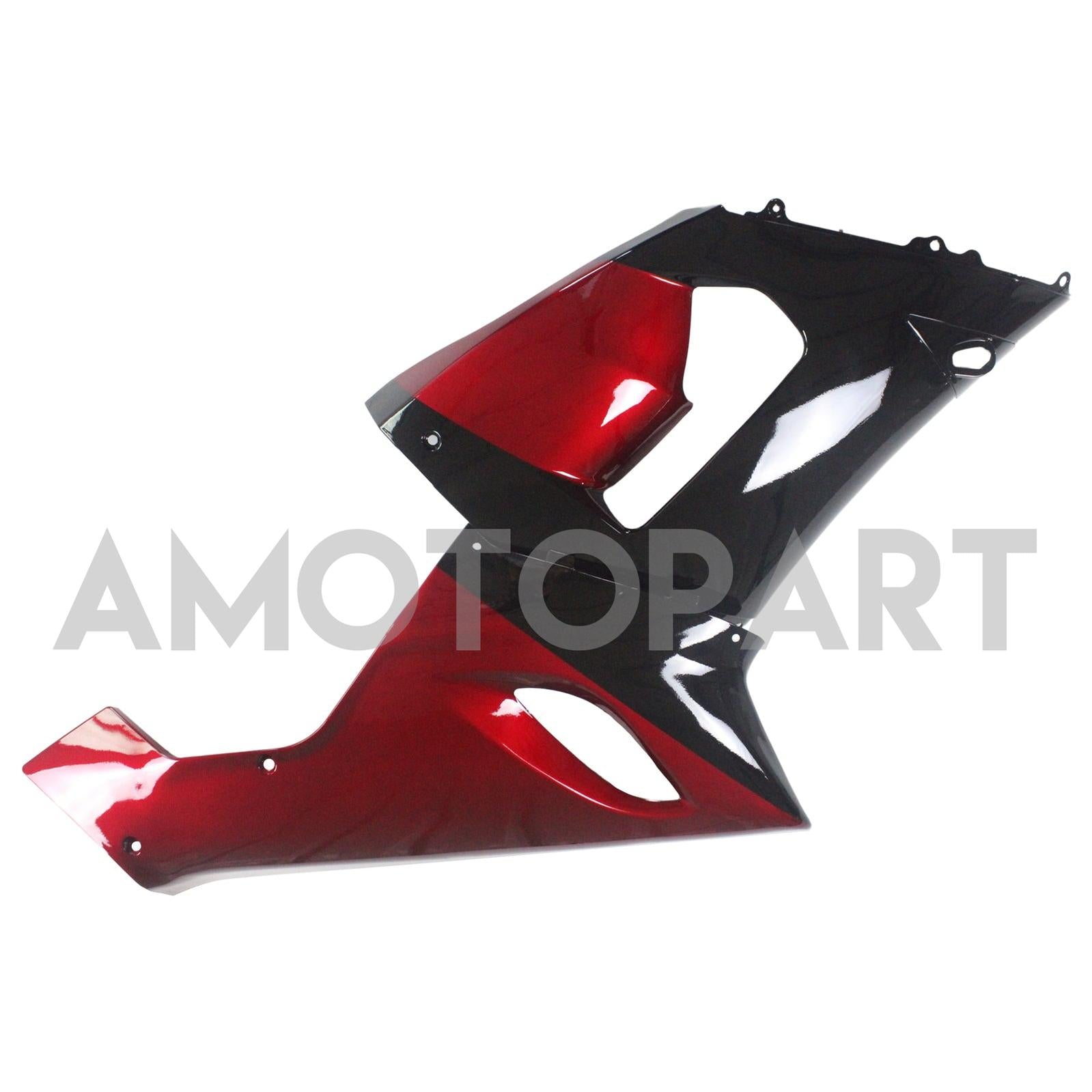 Amotopart Kawasaki 2005-2006 ZX6R 636 Schwarzes Rotverkleidungskit