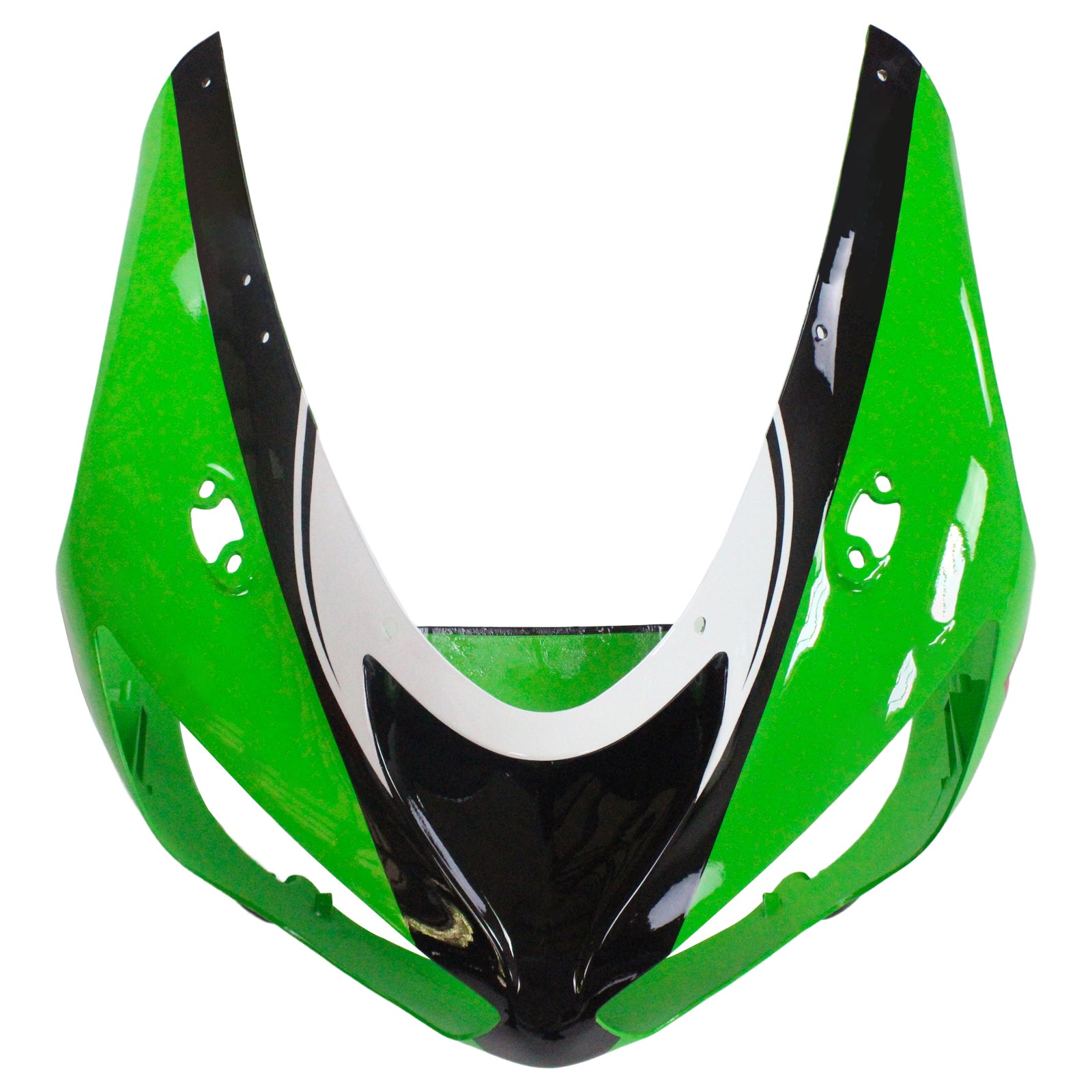 Amotopart Kawasaki 2005-2006 ZX6R 636 Black Mix Green Fairing Kit