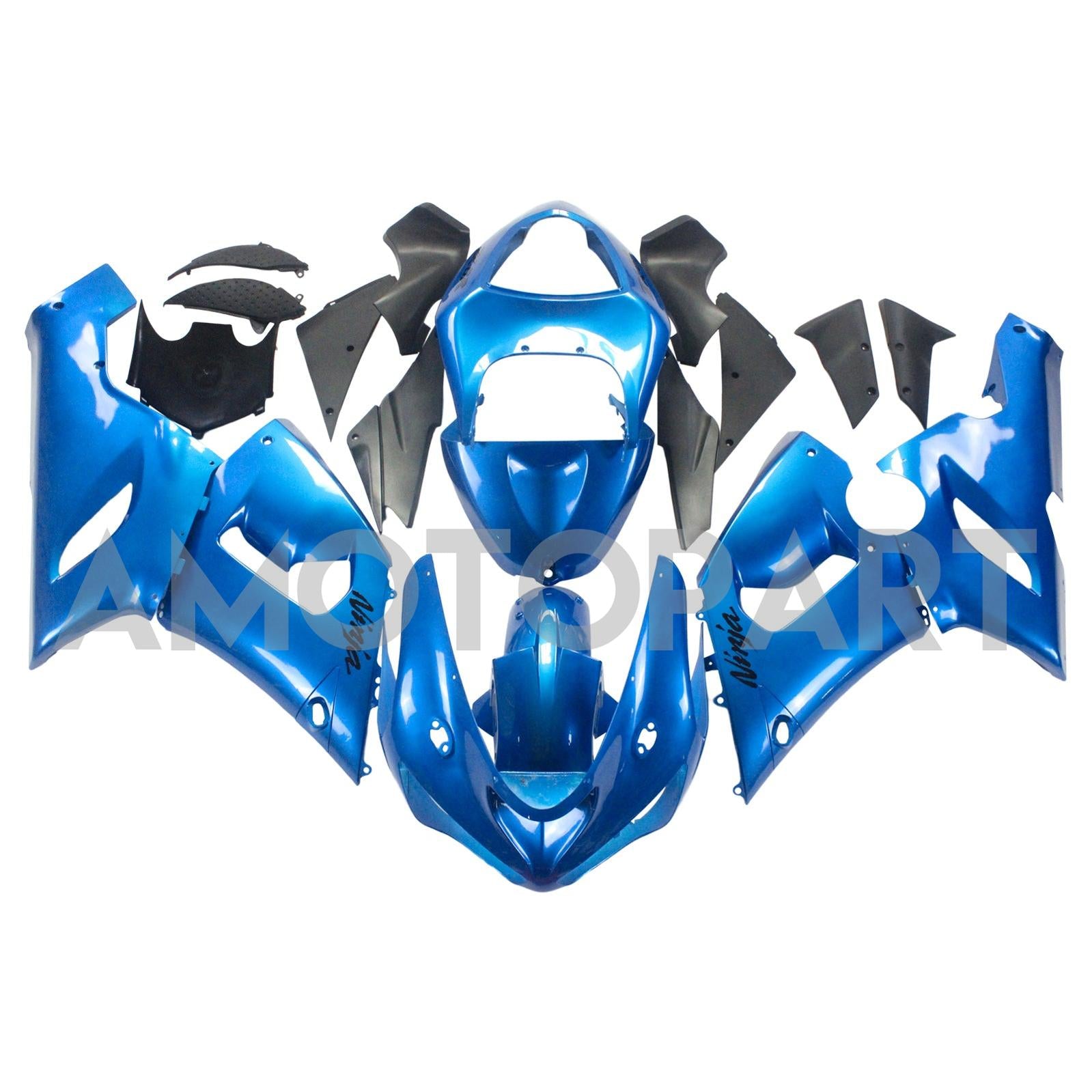 AMOTOPART KAWASAKI 2005-2006 ZX6R 636 GLOSS BLAUWE KUIST KIT